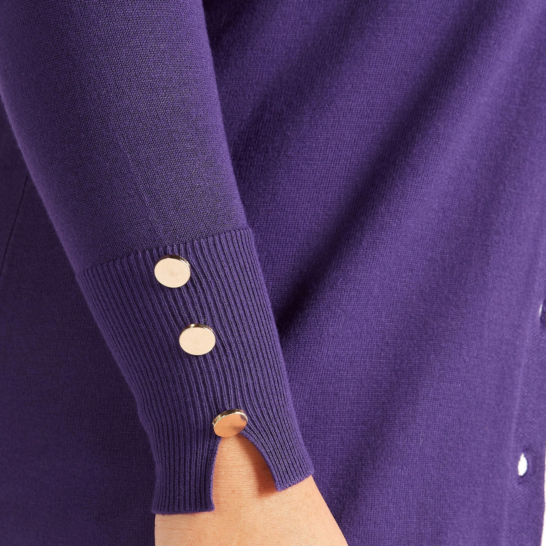 Solid Cardigan with Long Sleeves and Button Closure-women-winterwear-cardigansandjumpers-cardigans-image-5