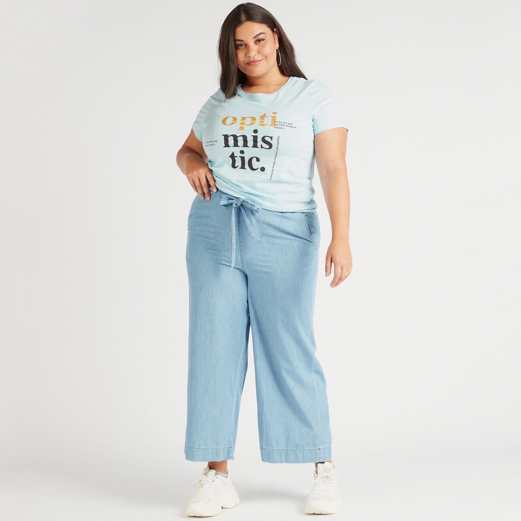 Printed Round Neck T-shirt with Short Sleeves-women-clothing-tshirts-image-2