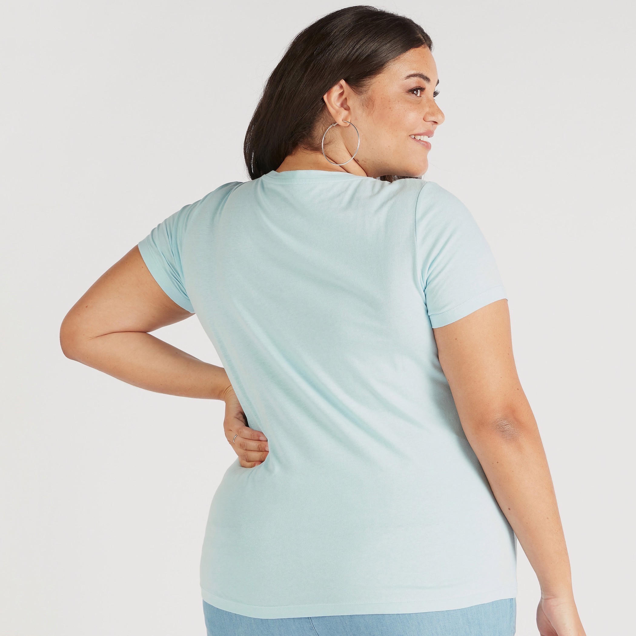 Printed Round Neck T-shirt with Short Sleeves-women-clothing-tshirts-image-4