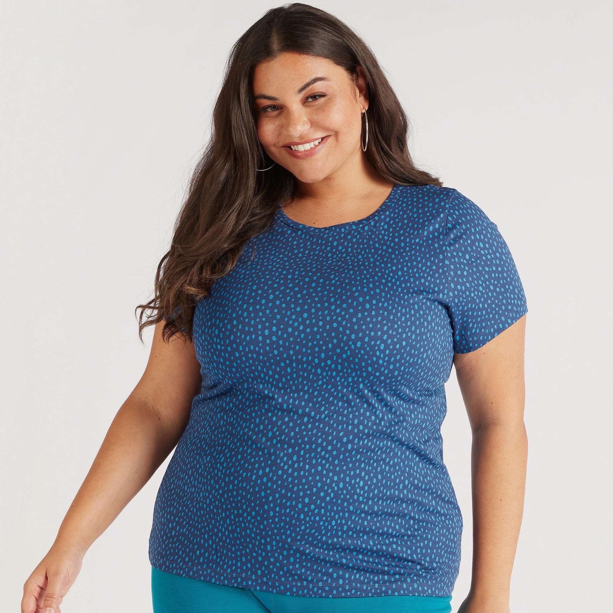 تيشيرت بياقة مستديرة وأكمام قصيرة وطبعات-women-clothing-tshirts-image-1