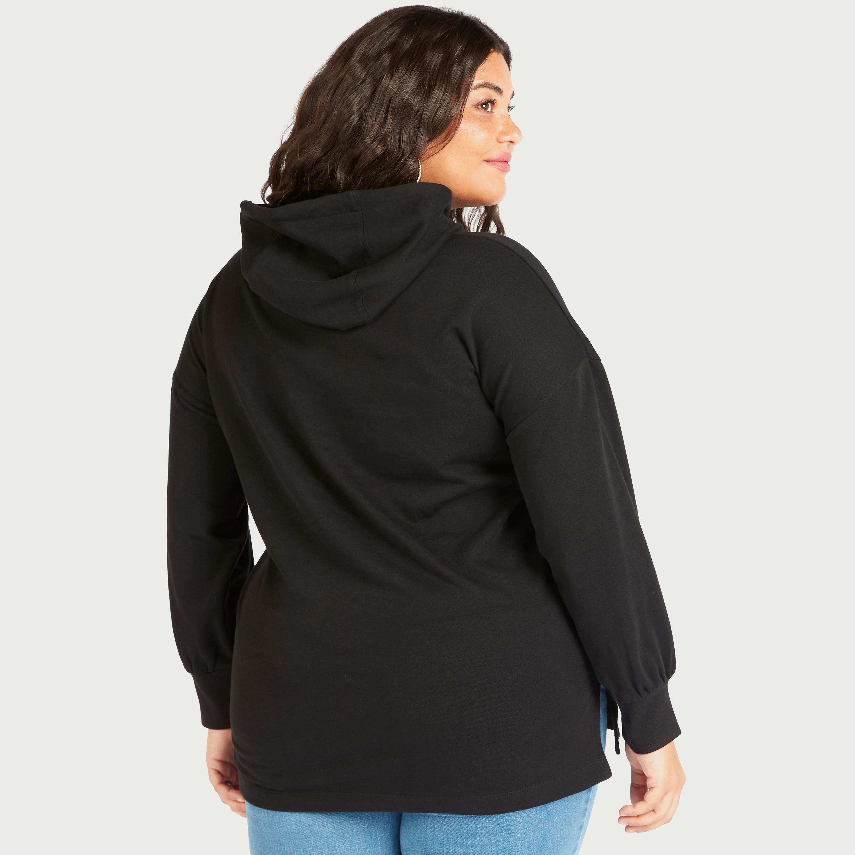 Donald Duck Embossed Hooded Sweatshirt with Long Sleeves-women-winterwear-hoodiesandsweatshirts-sweatshirts-image-4