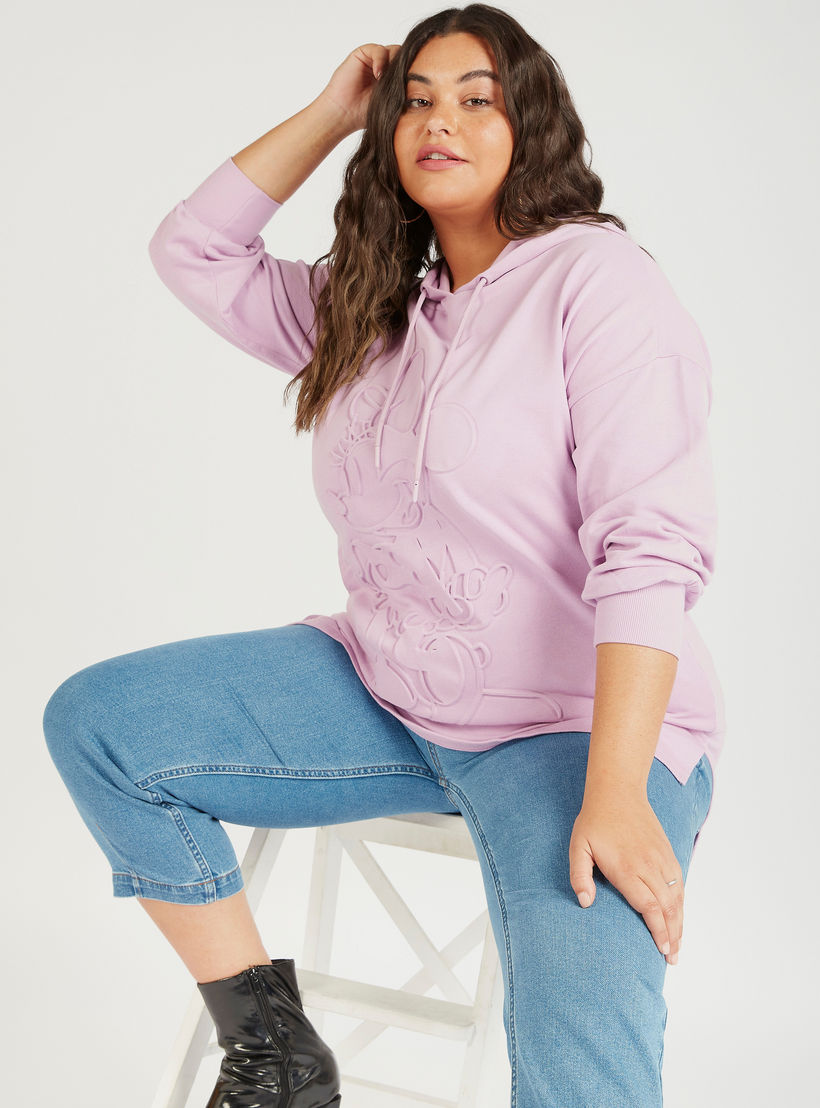 سويت شيرت بقبعة ونقوشدونالد داك وأكمام طويلة-women-winterwear-hoodiesandsweatshirts-sweatshirts-image-5