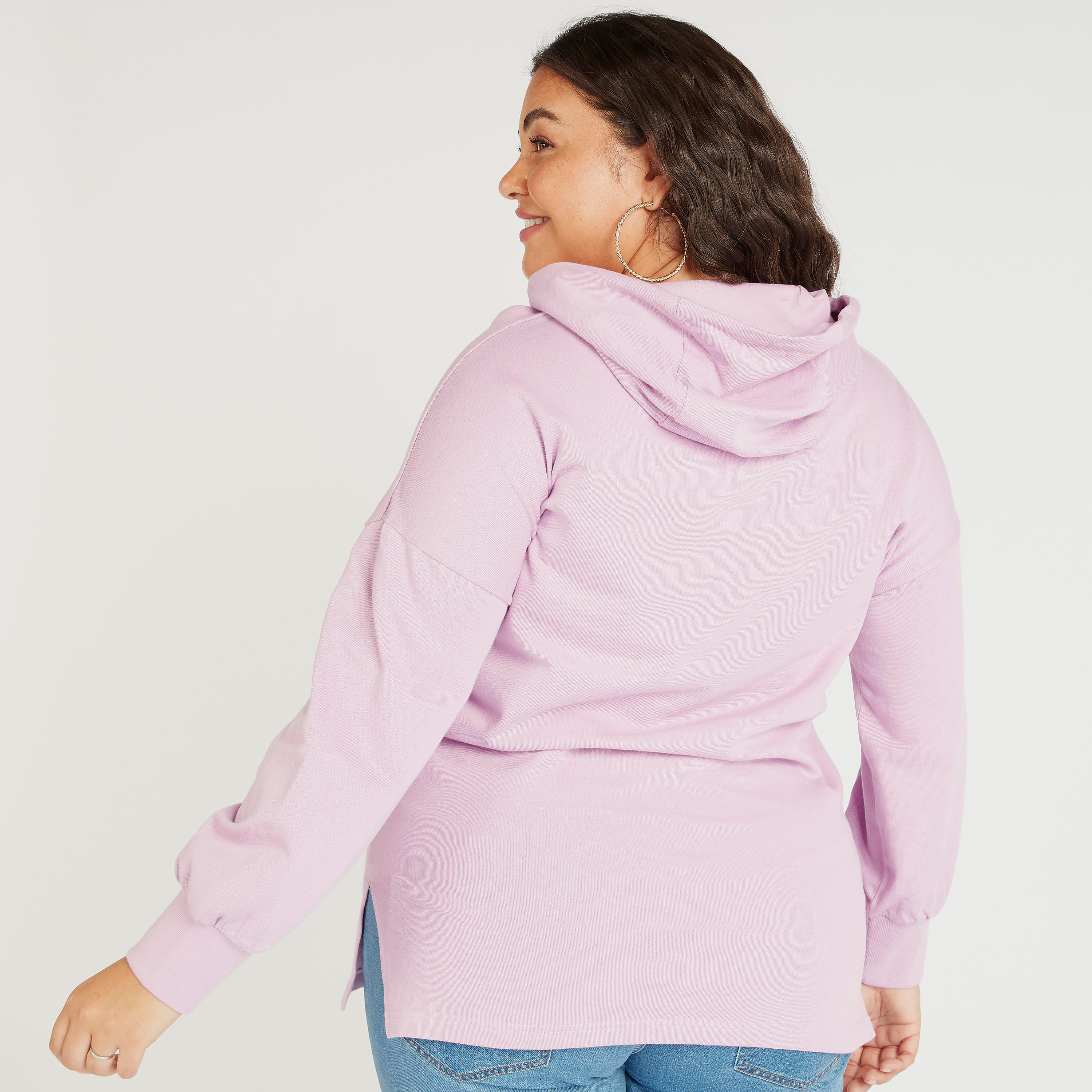 سويت شيرت بقبعة ونقوشدونالد داك وأكمام طويلة-women-winterwear-hoodiesandsweatshirts-sweatshirts-image-2