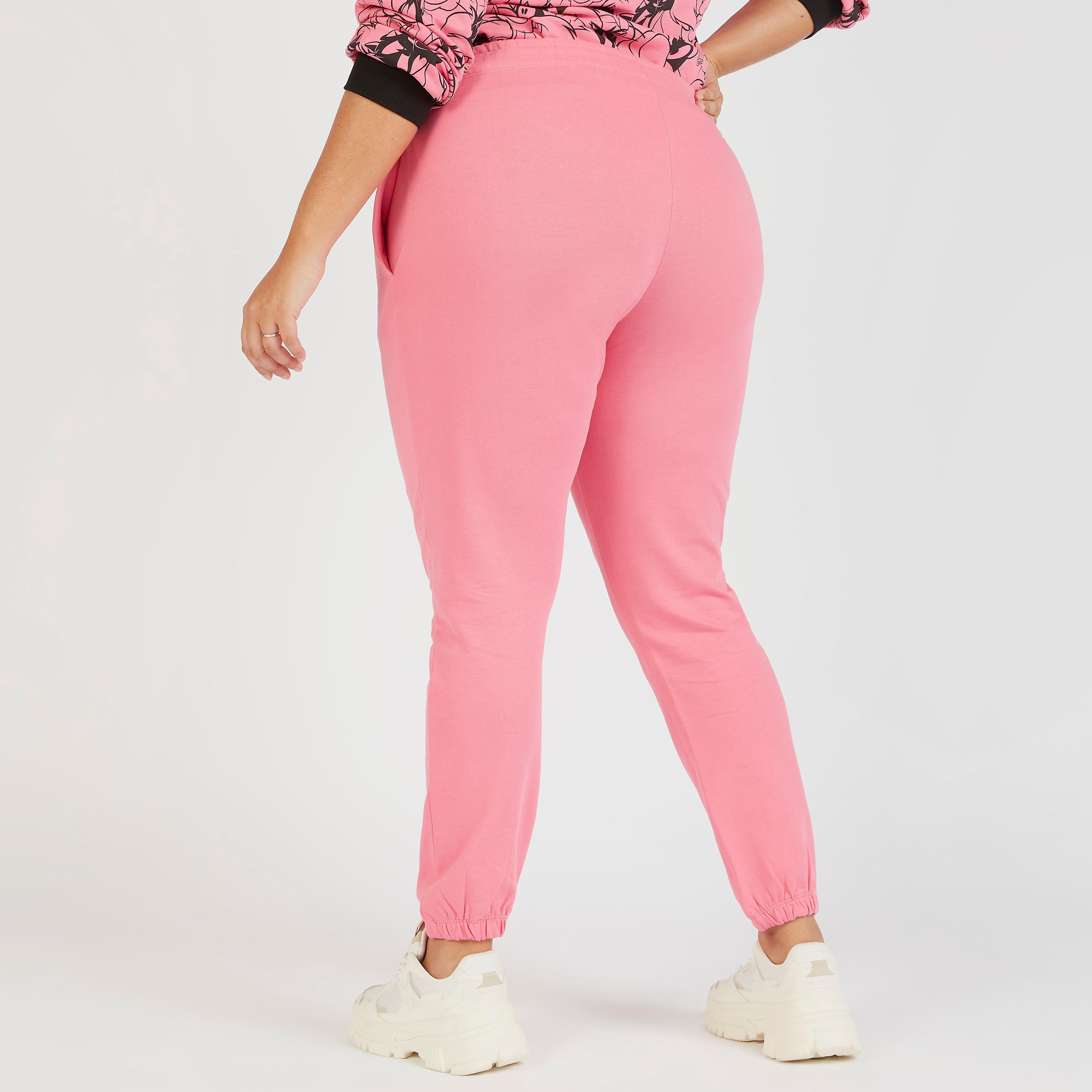 Bugs Bunny Print Joggers with Drawstring Closure and Pockets-women-clothing-bottoms-joggers-image-4