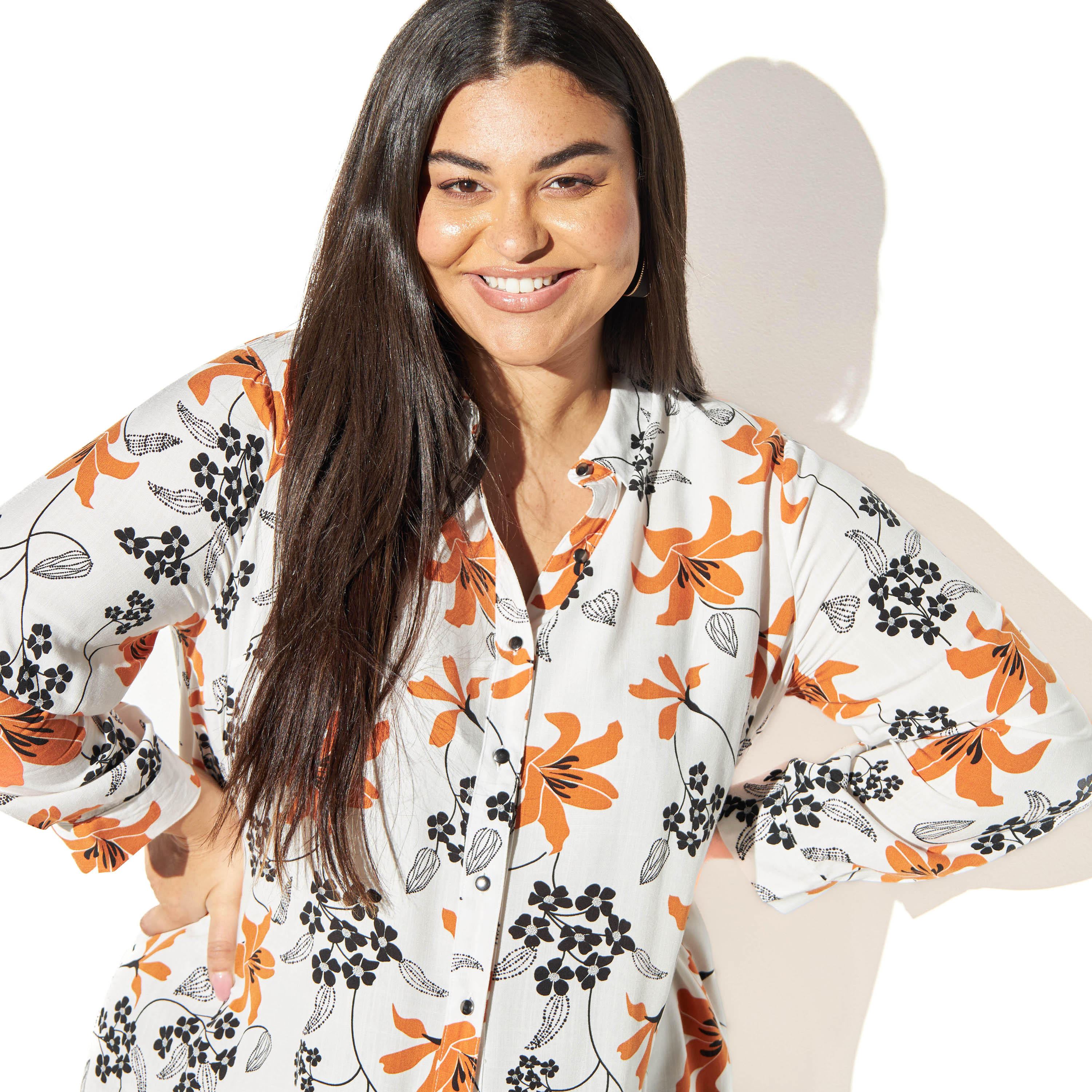 قميص مقاس كبير بأكمام طويلة وطبعات زهرية-women-clothing-shirtsandblouses-blouses-image-8