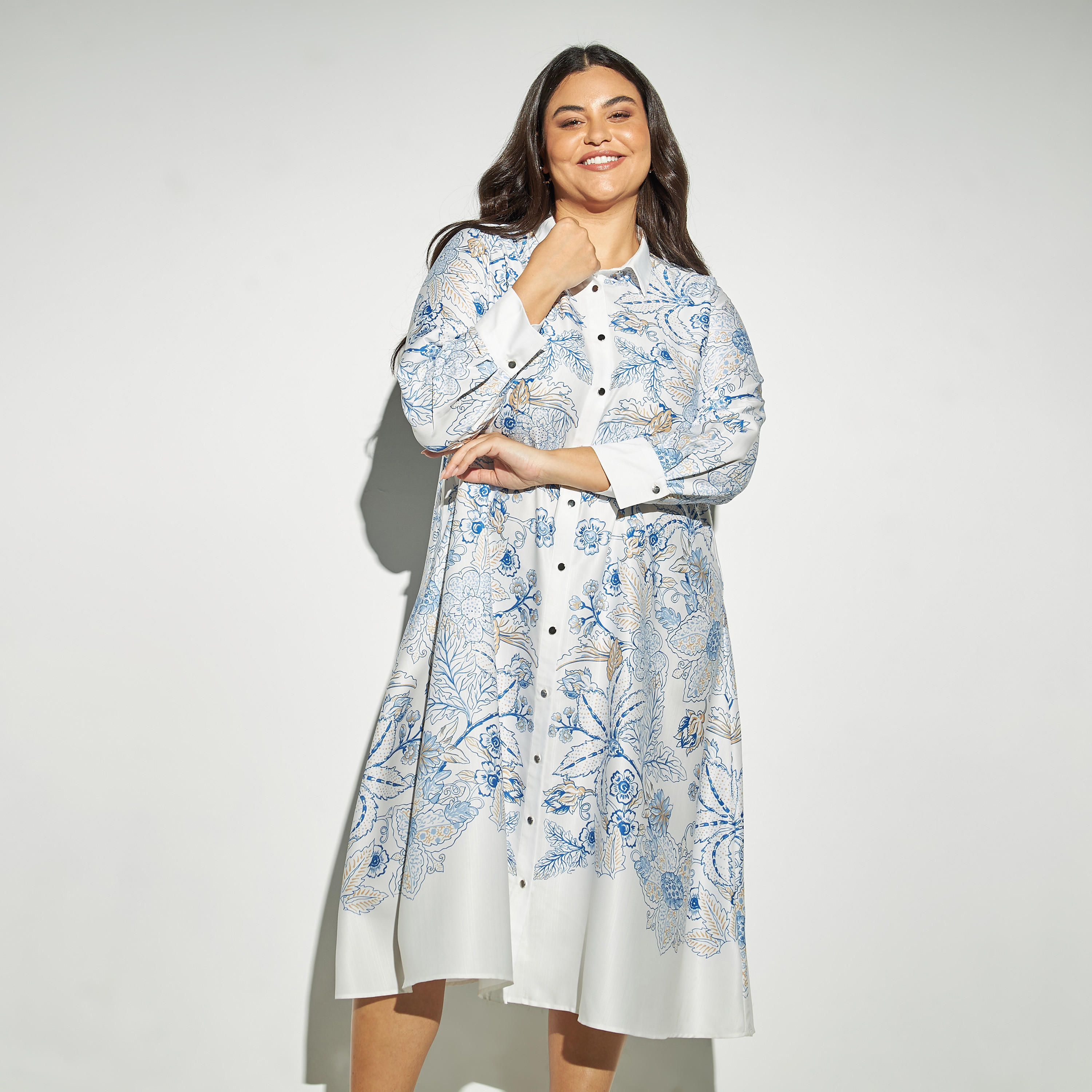 فستان قميص كبير الحجم بأكمام طويلة وطبعات-women-clothing-dresses-image-1