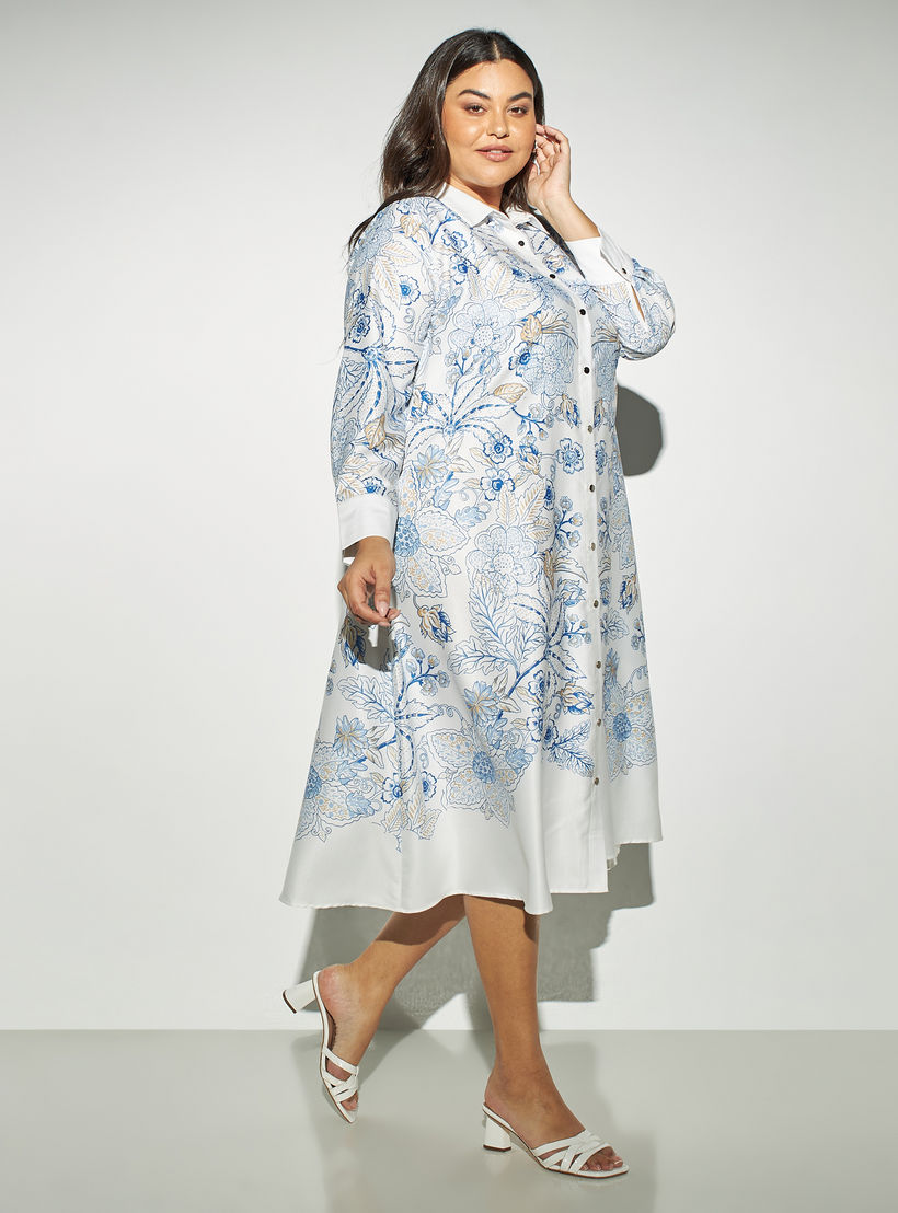 فستان قميص كبير الحجم بأكمام طويلة وطبعات-women-clothing-dresses-image-2