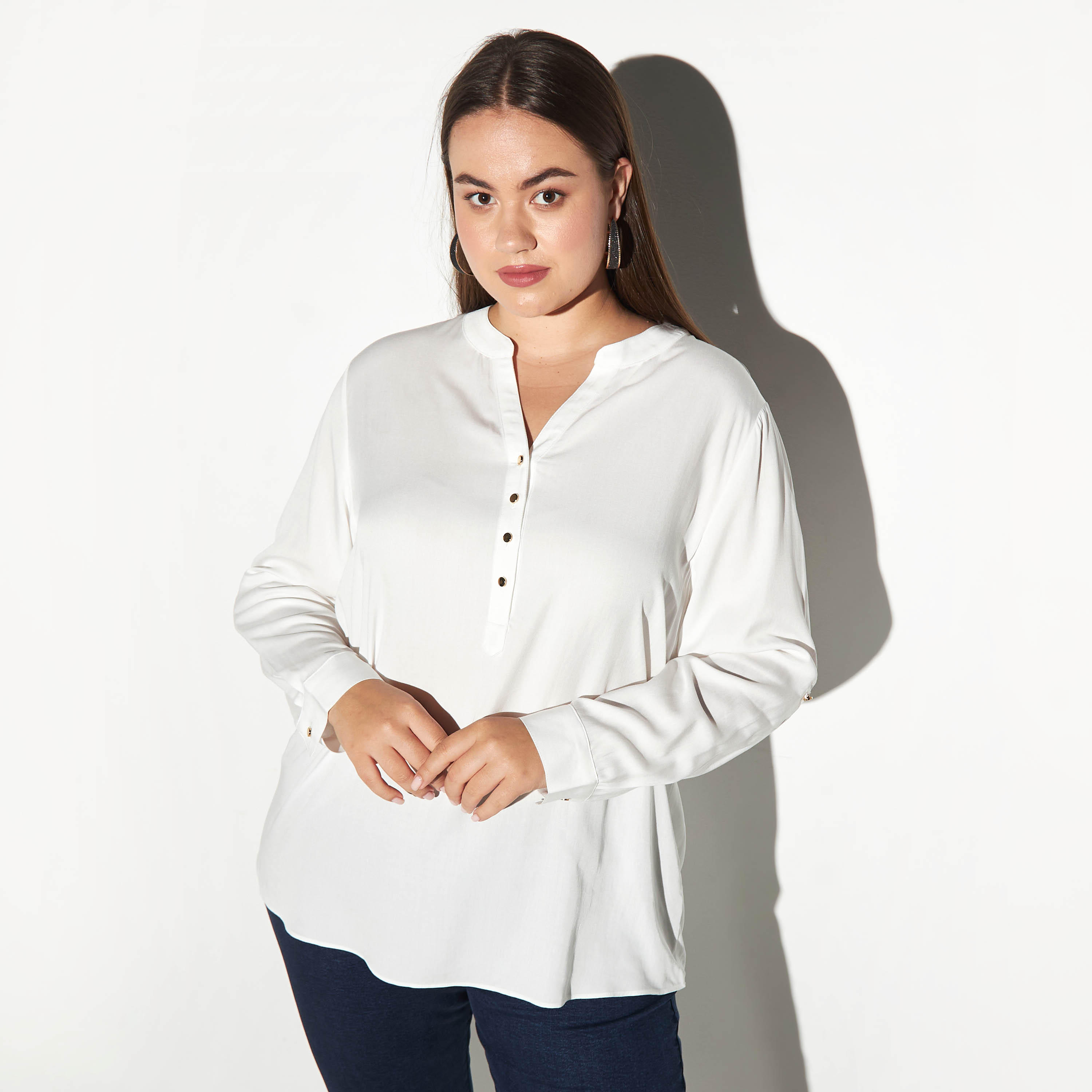 بلوزة مقاس كبير سادة-women-clothing-shirtsandblouses-blouses-image-1