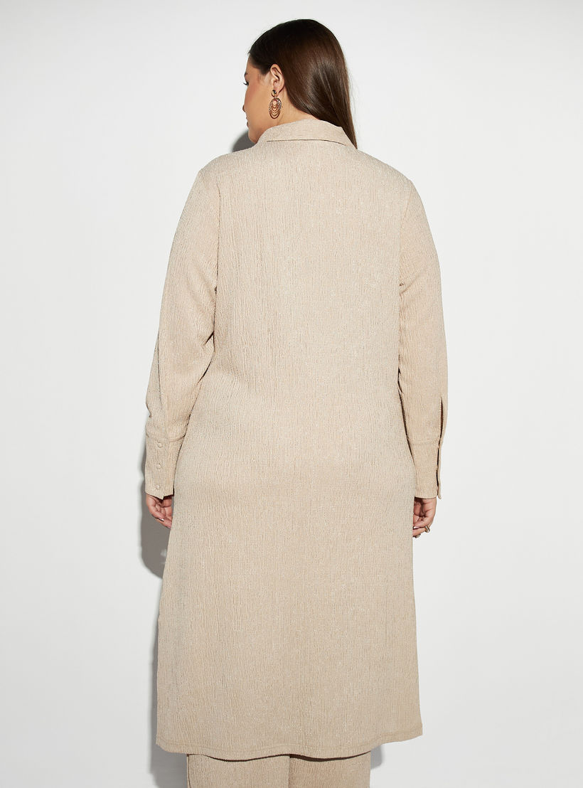 تونيك قميص مقاس كبير بأكمام طويلة وفتحات-women-clothing-dresses-image-2