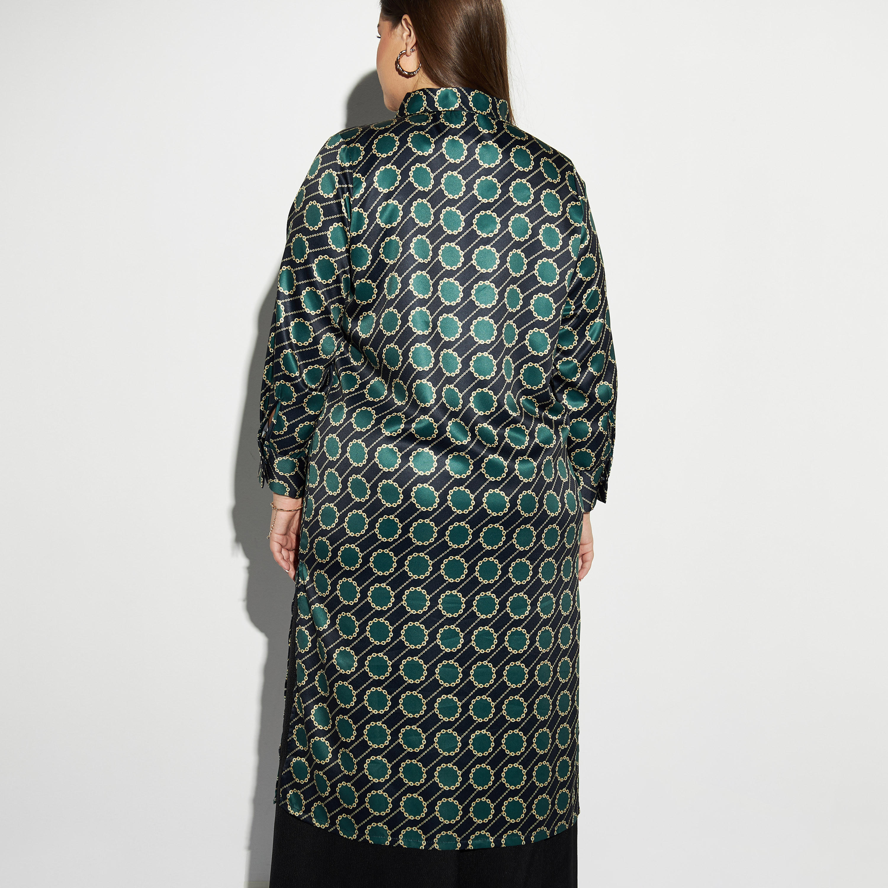 قميص تونيك مقاس كبير بأكمام طويلة وفتحات وطبعات-women-clothing-dresses-image-3