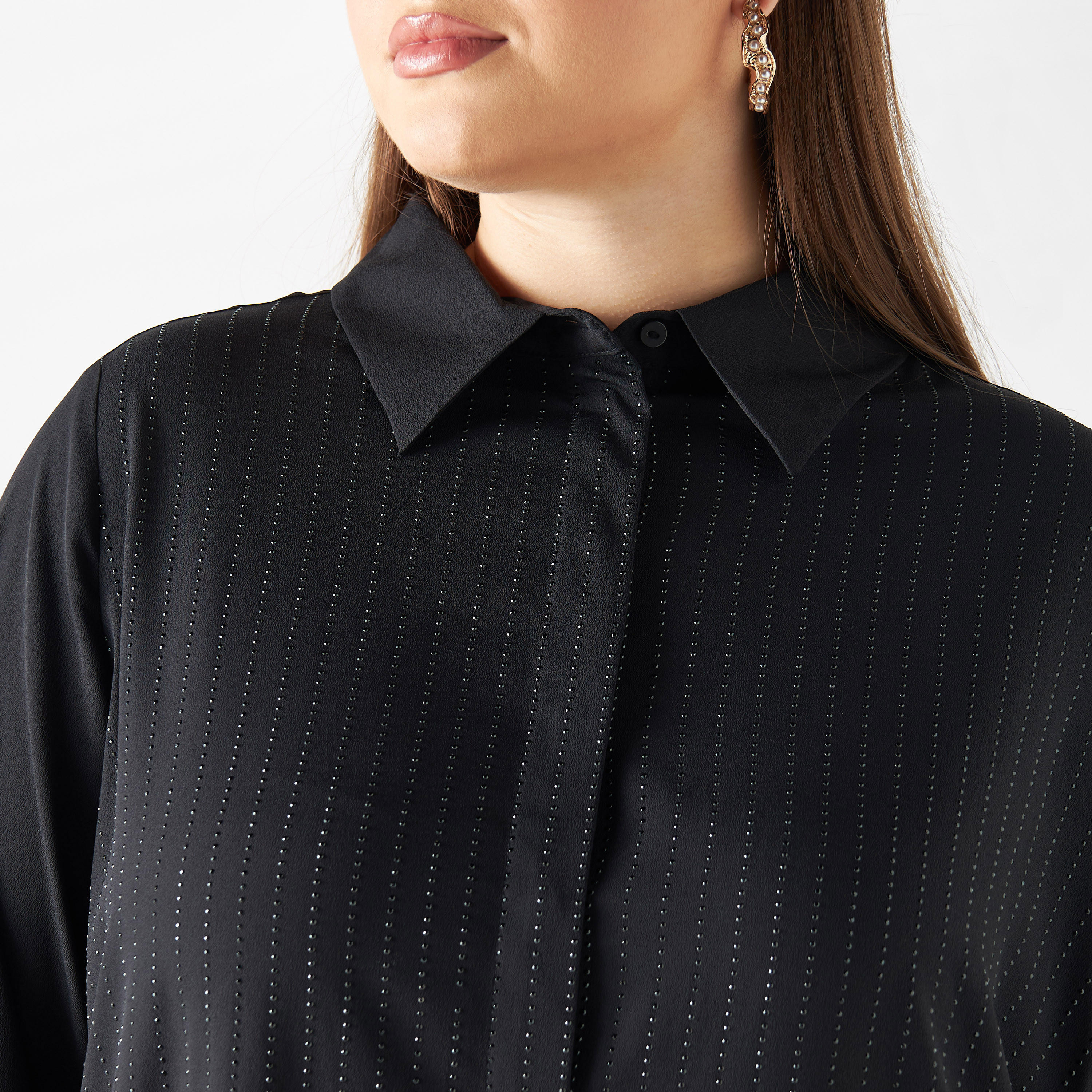 Plus Size Embellished Shirt with Long Sleeves-women-clothing-shirtsandblouses-blouses-image-4