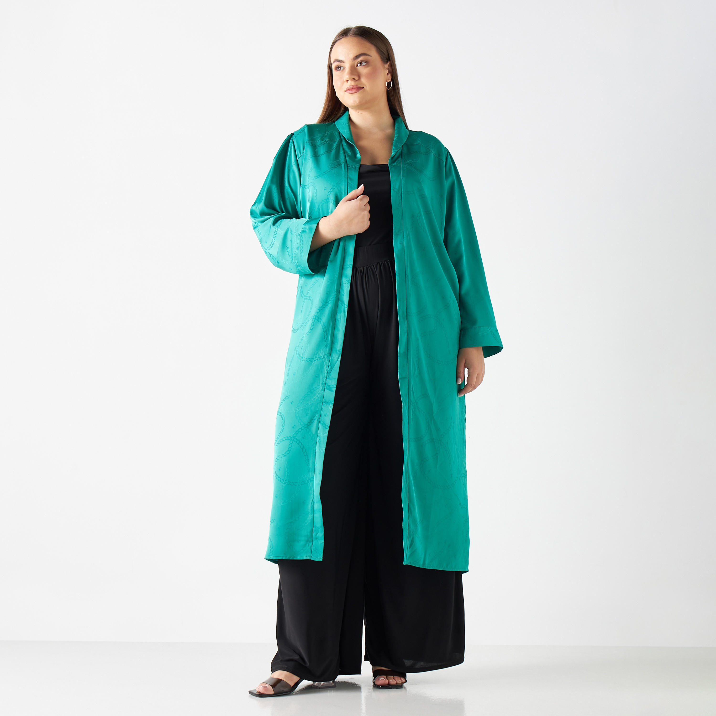 بنطلون سادة واسع الساقين بخصر مطاطي-women-clothing-bottoms-trousers-image-3