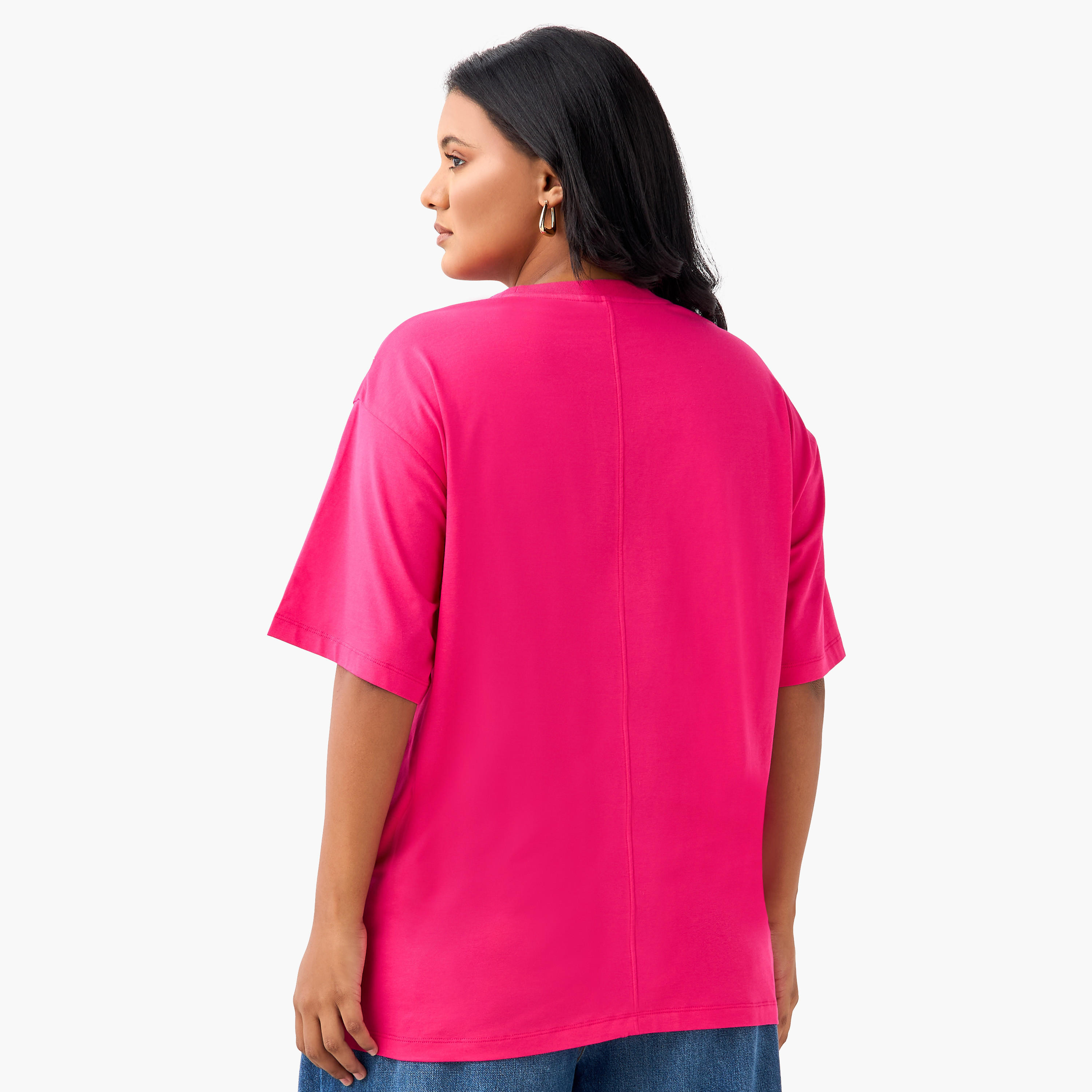 Plus Size Ulla Popken Embellished T-shirt with Short Sleeves-women-clothing-tshirts-image-3
