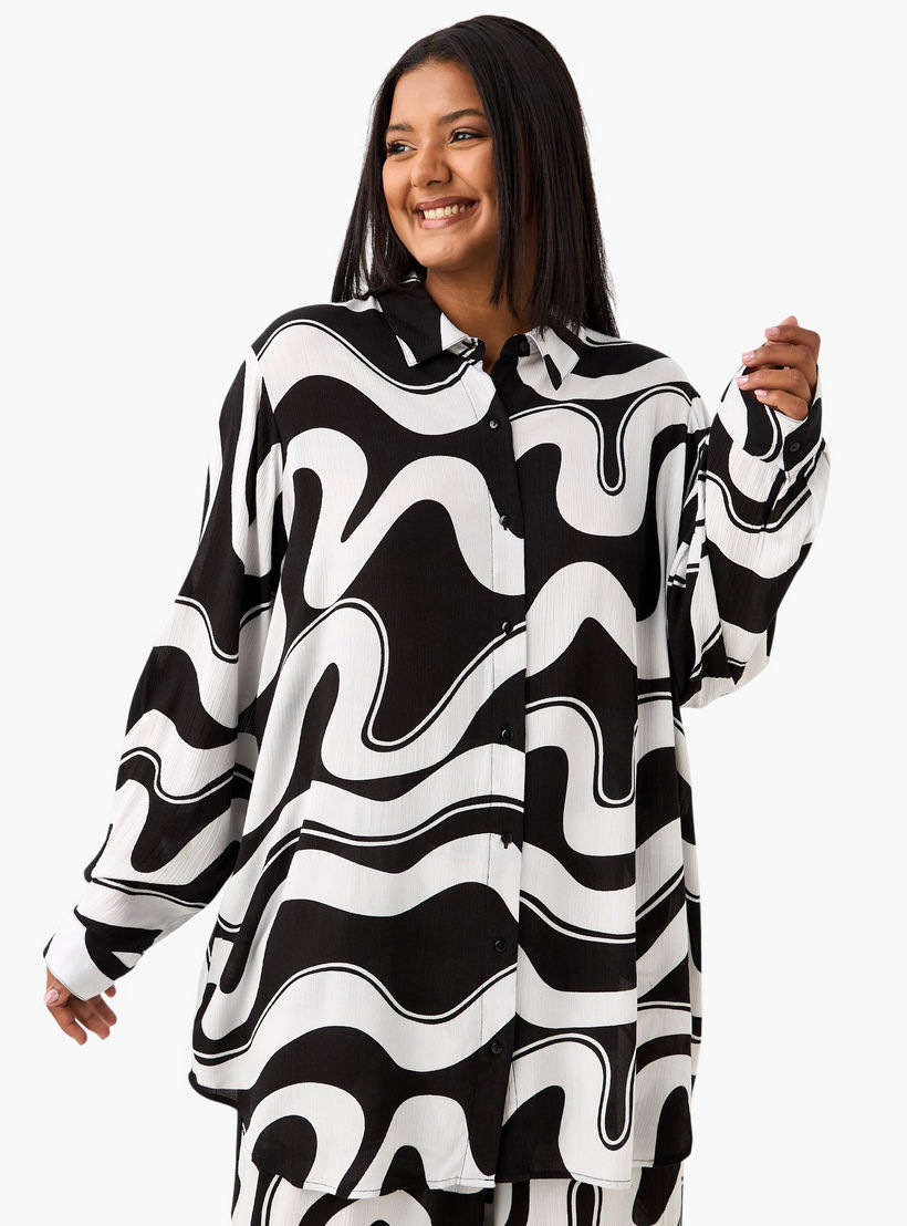 قميص فيسكوز مقاس كبير بأكمام طويلة وطبعات من أولا بوبكن-women-clothing-shirtsandblouses-shirts-image-1