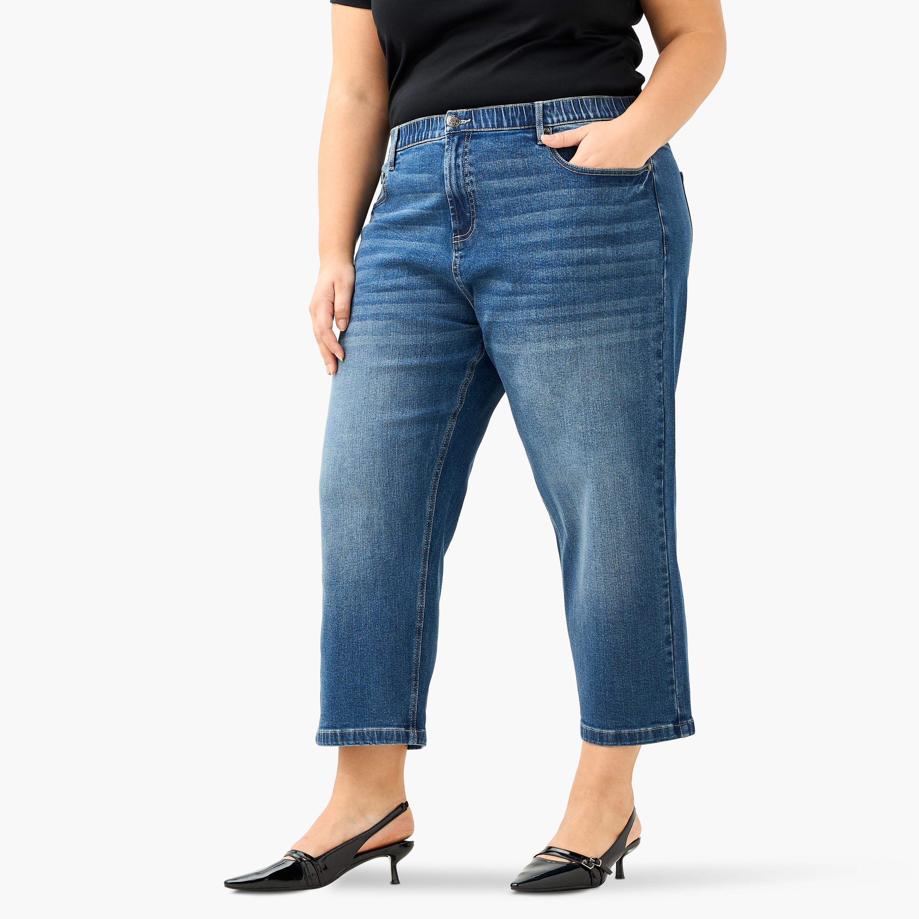 بنطلون جينز قصير مقاس كبير من أولا بوبكن-women-clothing-bottoms-jeans-image-5