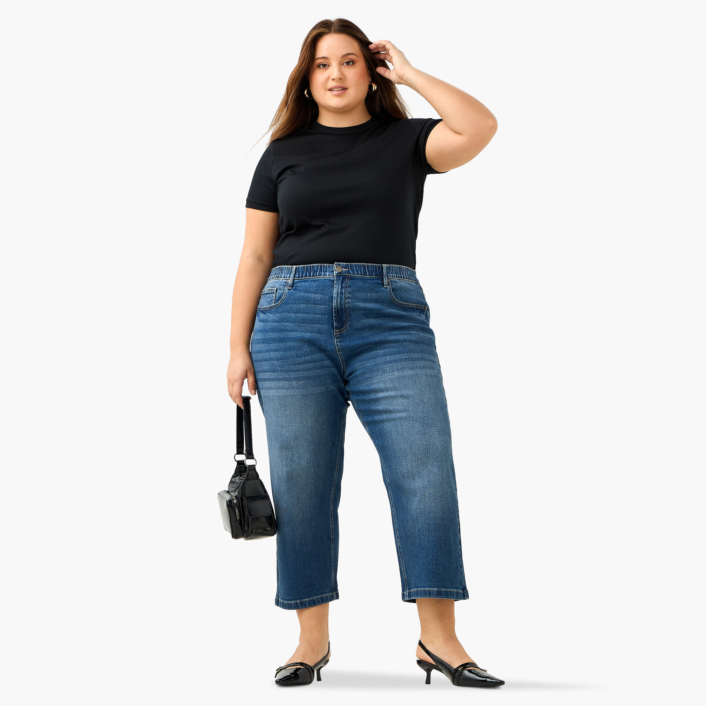 بنطلون جينز قصير مقاس كبير من أولا بوبكن-women-clothing-bottoms-jeans-image-4