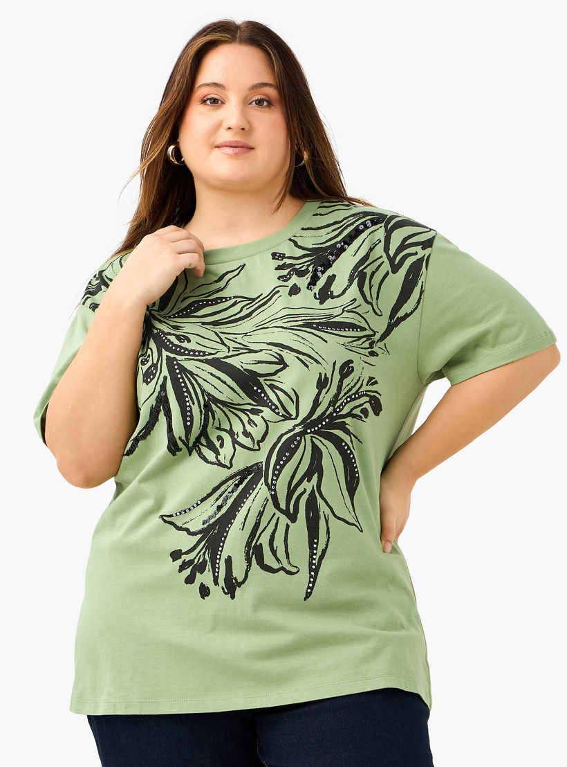 Plus Size Ulla Popken Printed Top-women-clothing-tshirts-image-1