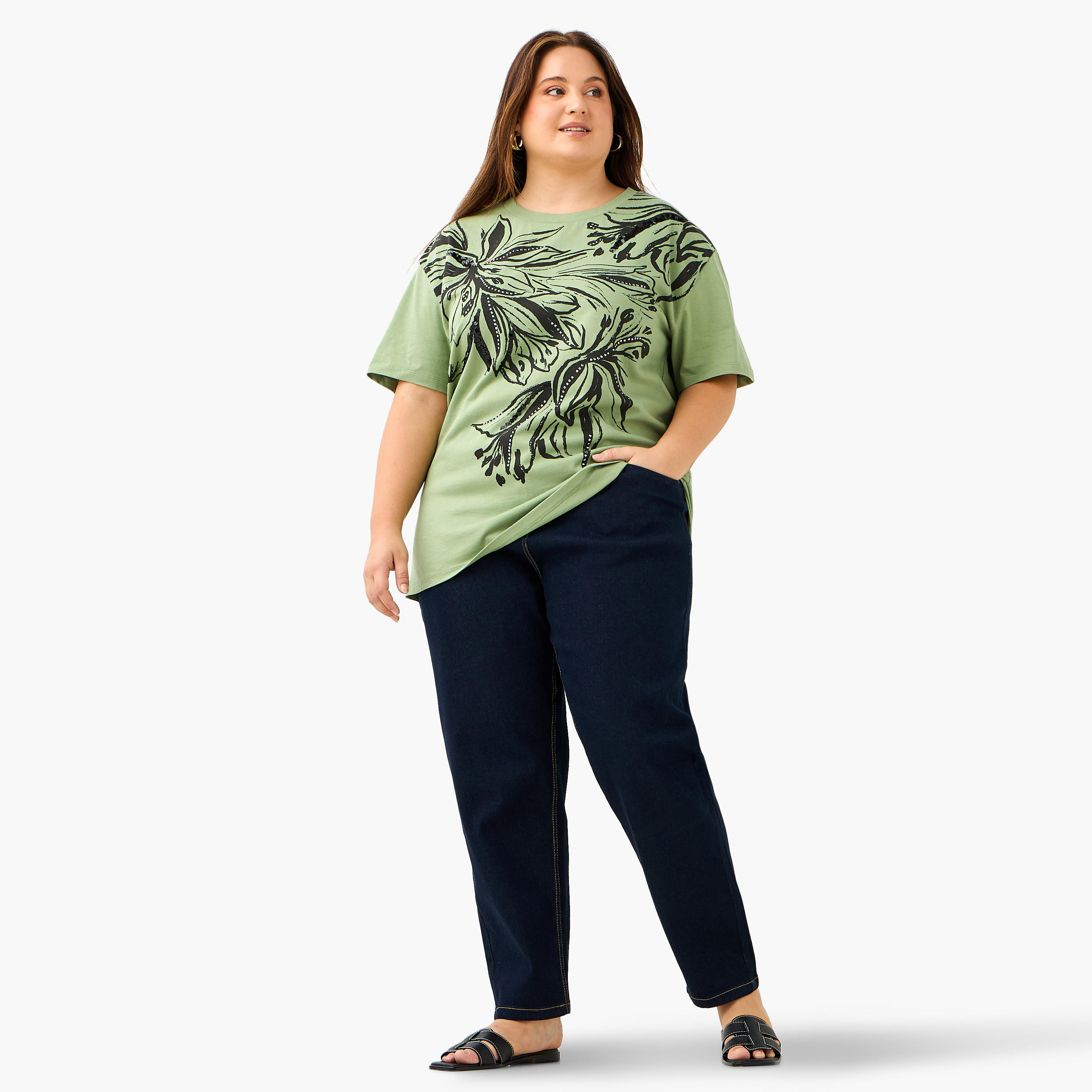 بلوزة مقاس كبير بطبعات من أولا بوبكن-women-clothing-tshirts-image-4