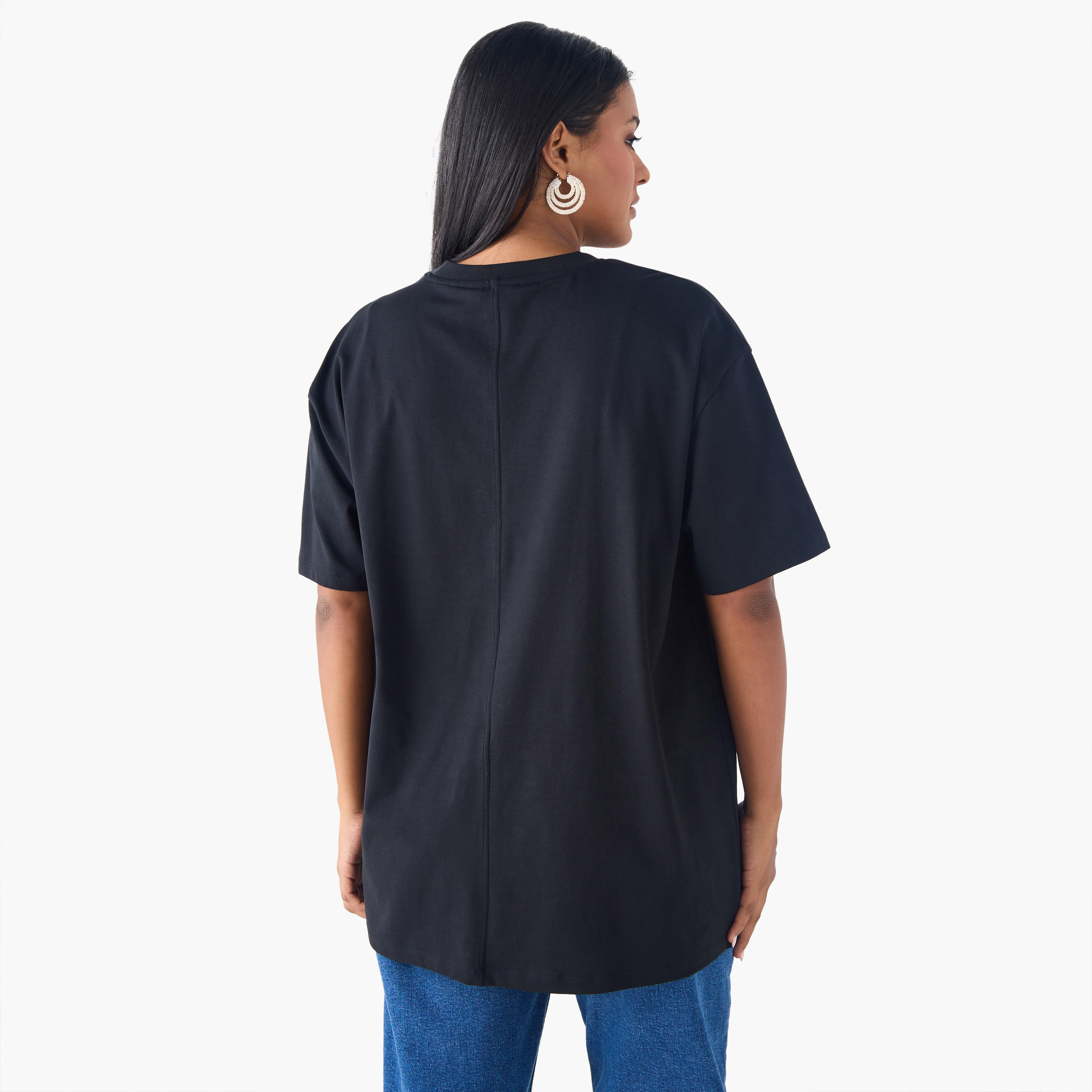 Plus Size Ulla Popken Printed T-shirt with Rhinestone Embellishment-women-clothing-tshirts-image-3