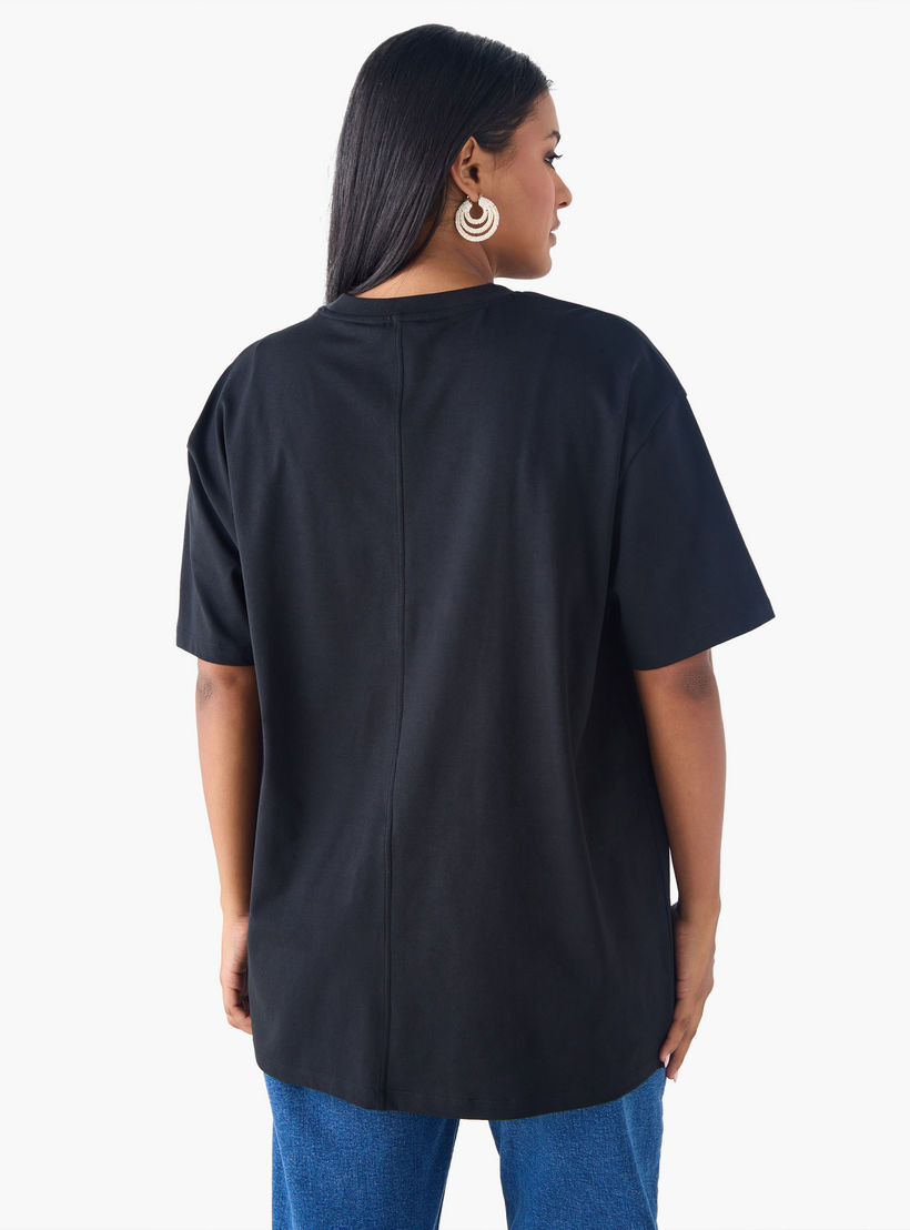 Plus Size Ulla Popken Printed T-shirt with Rhinestone Embellishment-women-clothing-tshirts-image-3