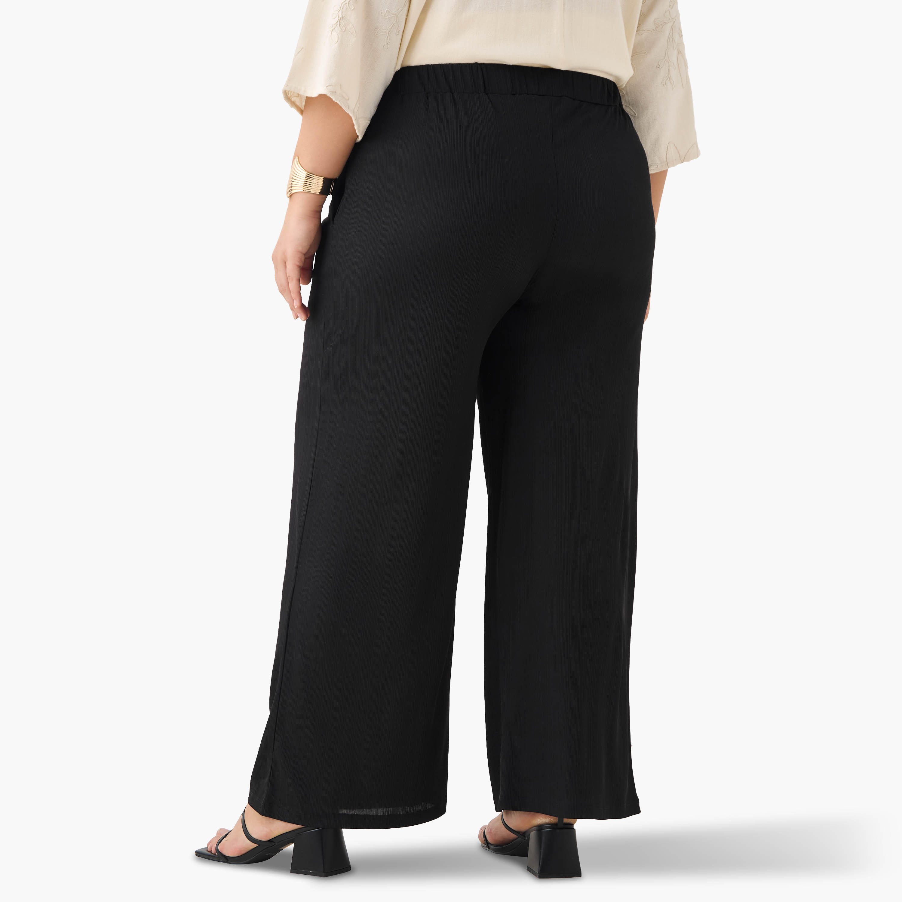 Plus Size Ulla Popken Plisse Regular Fit Flexi Waist Pants-women-clothing-bottoms-trousers-image-3