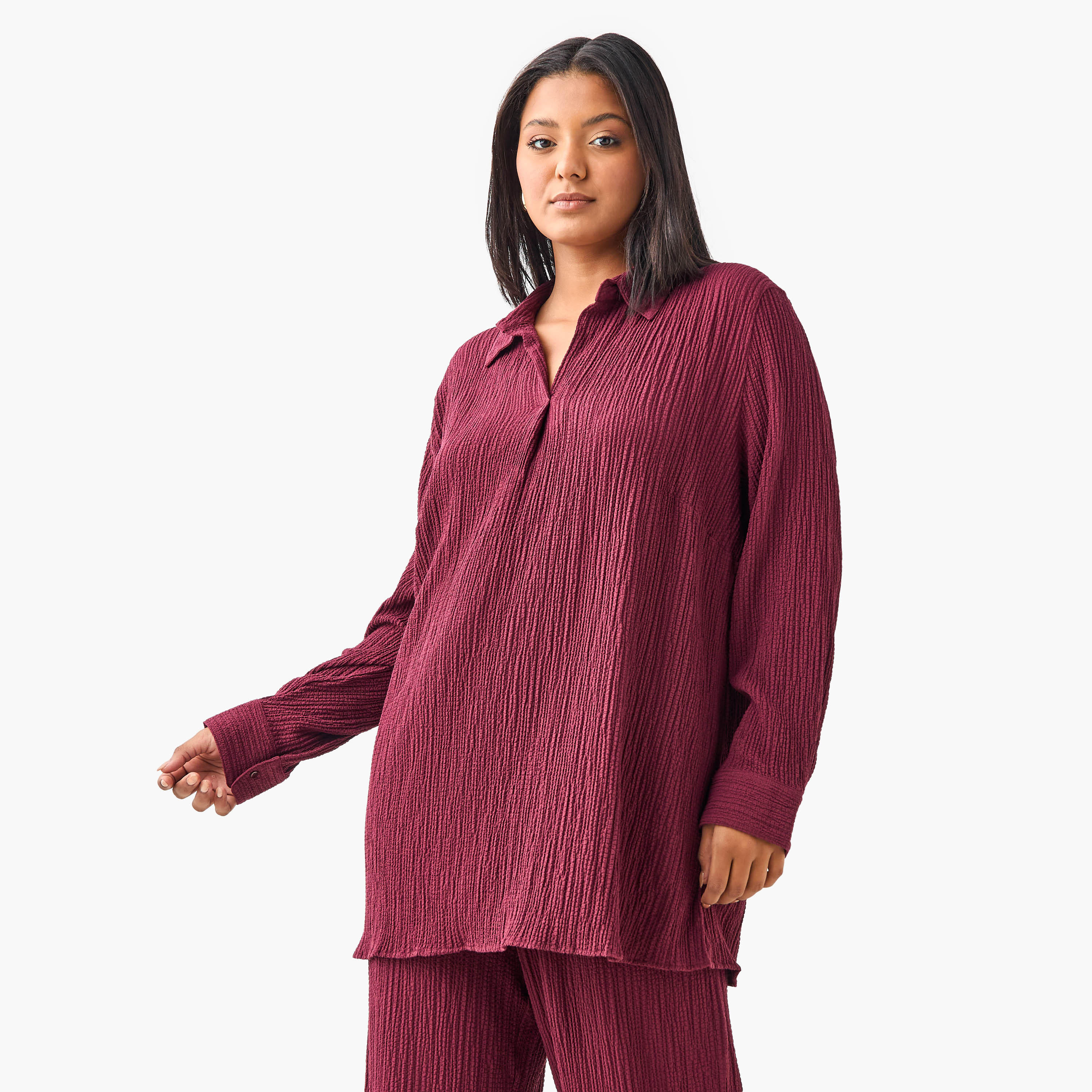 Plus Size Ulla Popken Textured Resort Top-women-clothing-shirtsandblouses-blouses-image-1