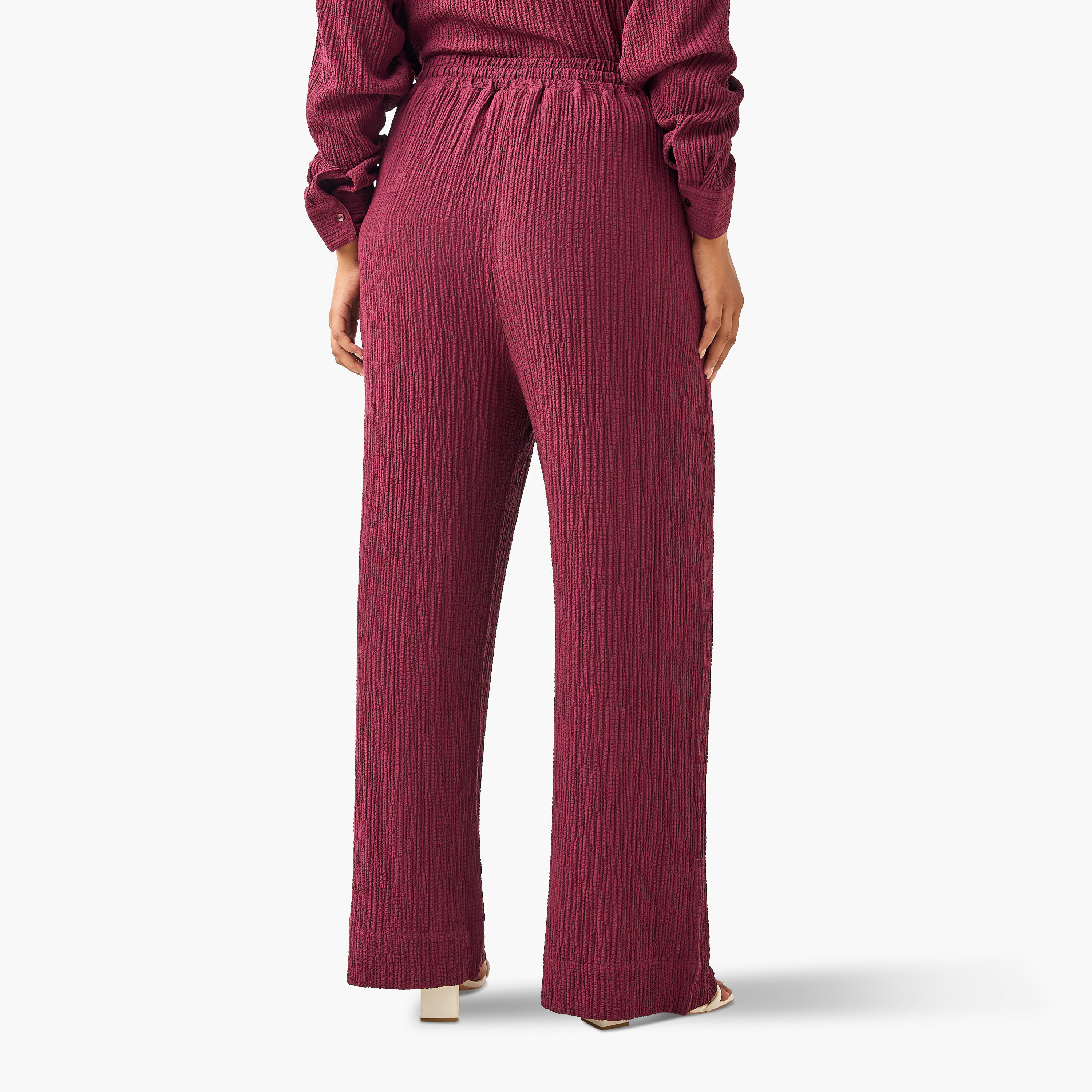 بنطلون بارز الملمس مقاس كبير بقصّة عادية وجيوب من أولا بوبكن-women-clothing-bottoms-trousers-image-3