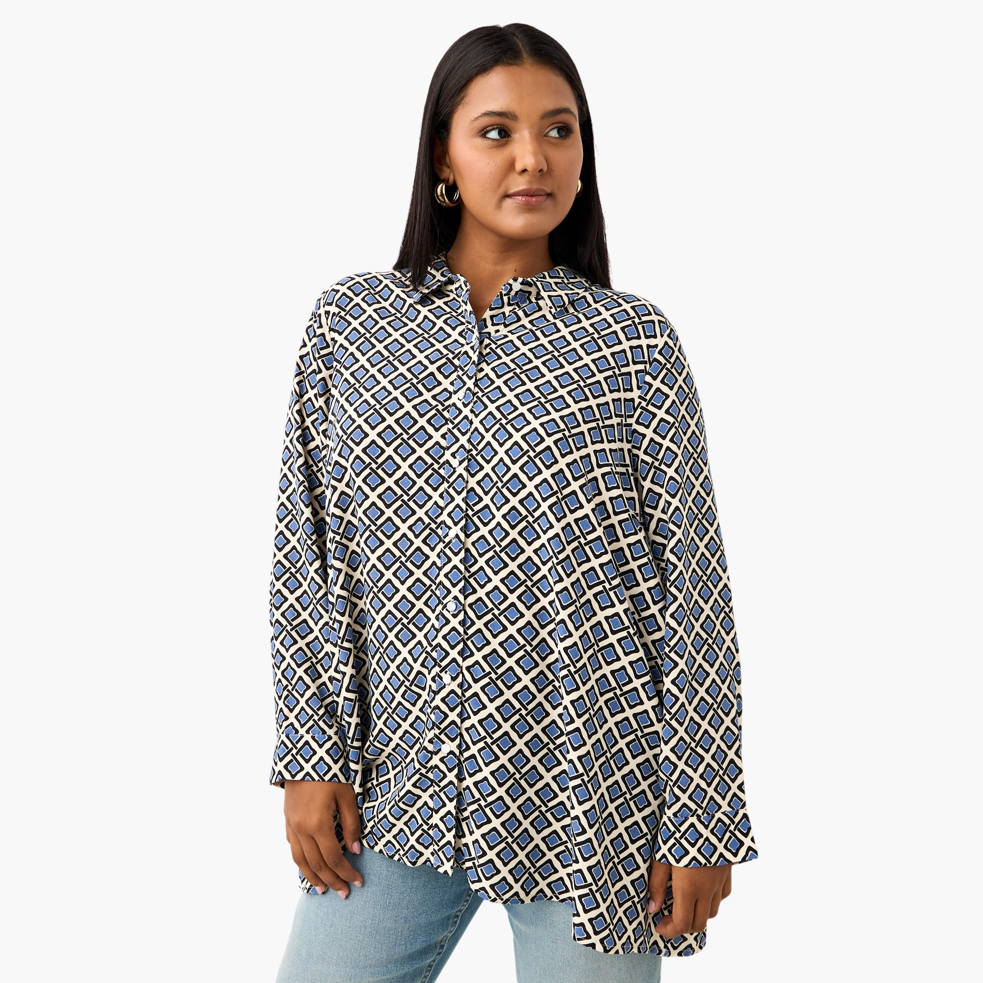 Plus Size Ulla Popken All-Over Print Viscose Shirt-women-clothing-shirtsandblouses-shirts-image-1