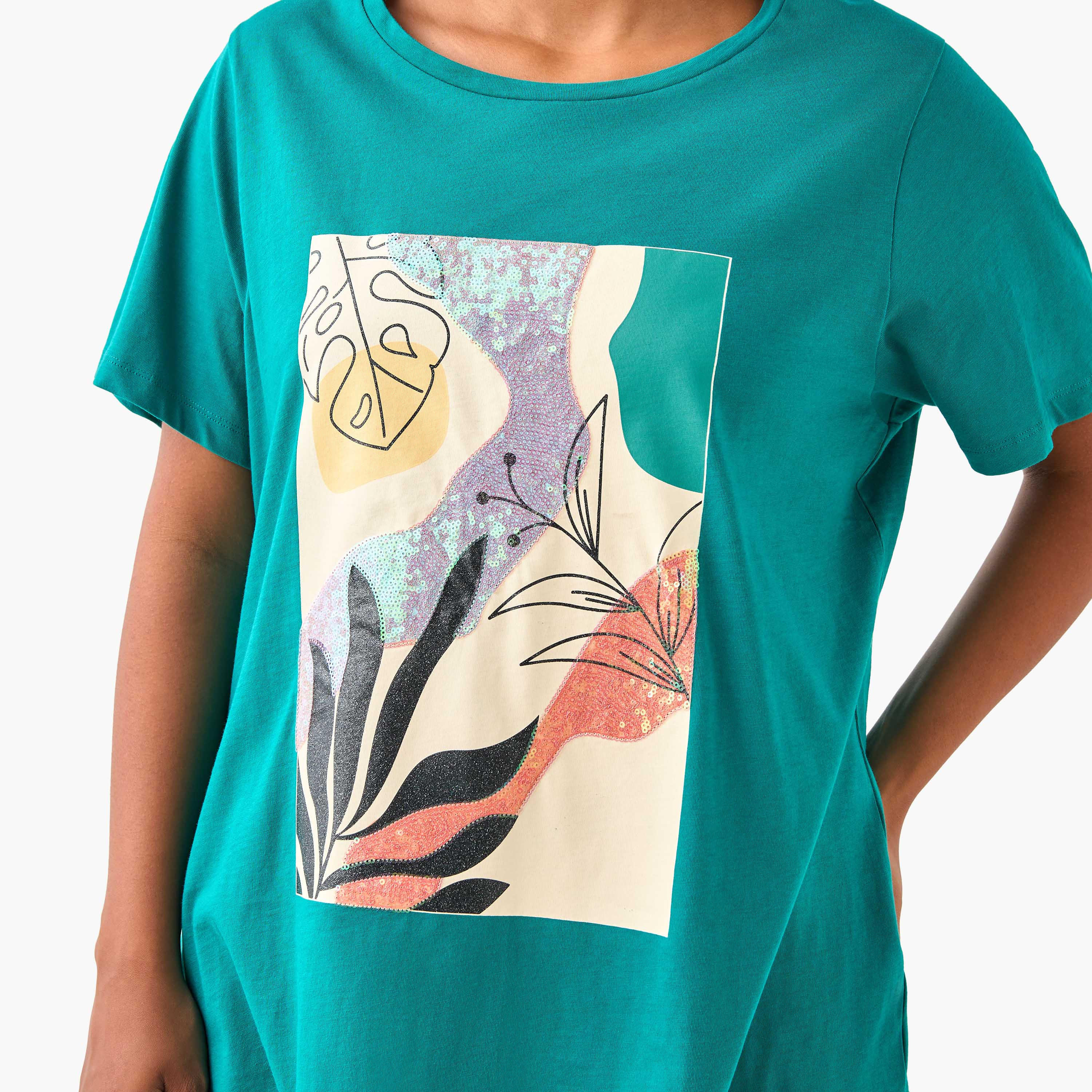 Plus Size Ulla Popken Printed T-shirt-women-clothing-tshirts-image-4