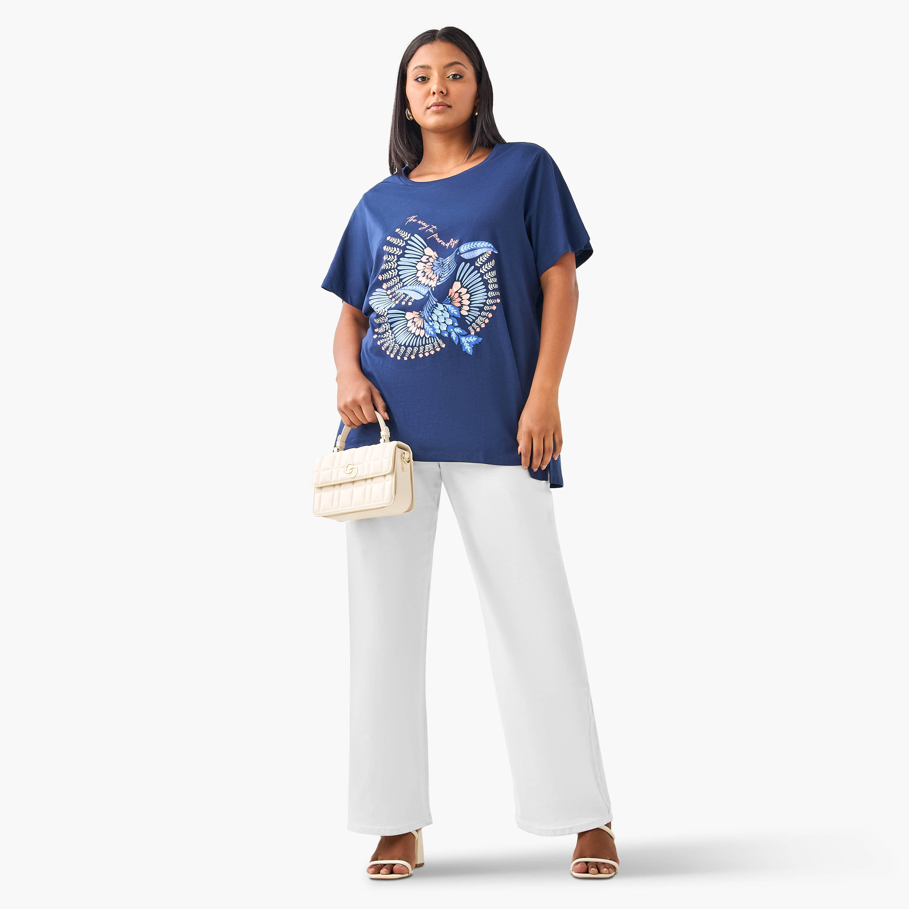 تيشيرت قطن مقاس كبير بطبعات جرافيك من أولا بوبكن-women-clothing-tshirts-image-2