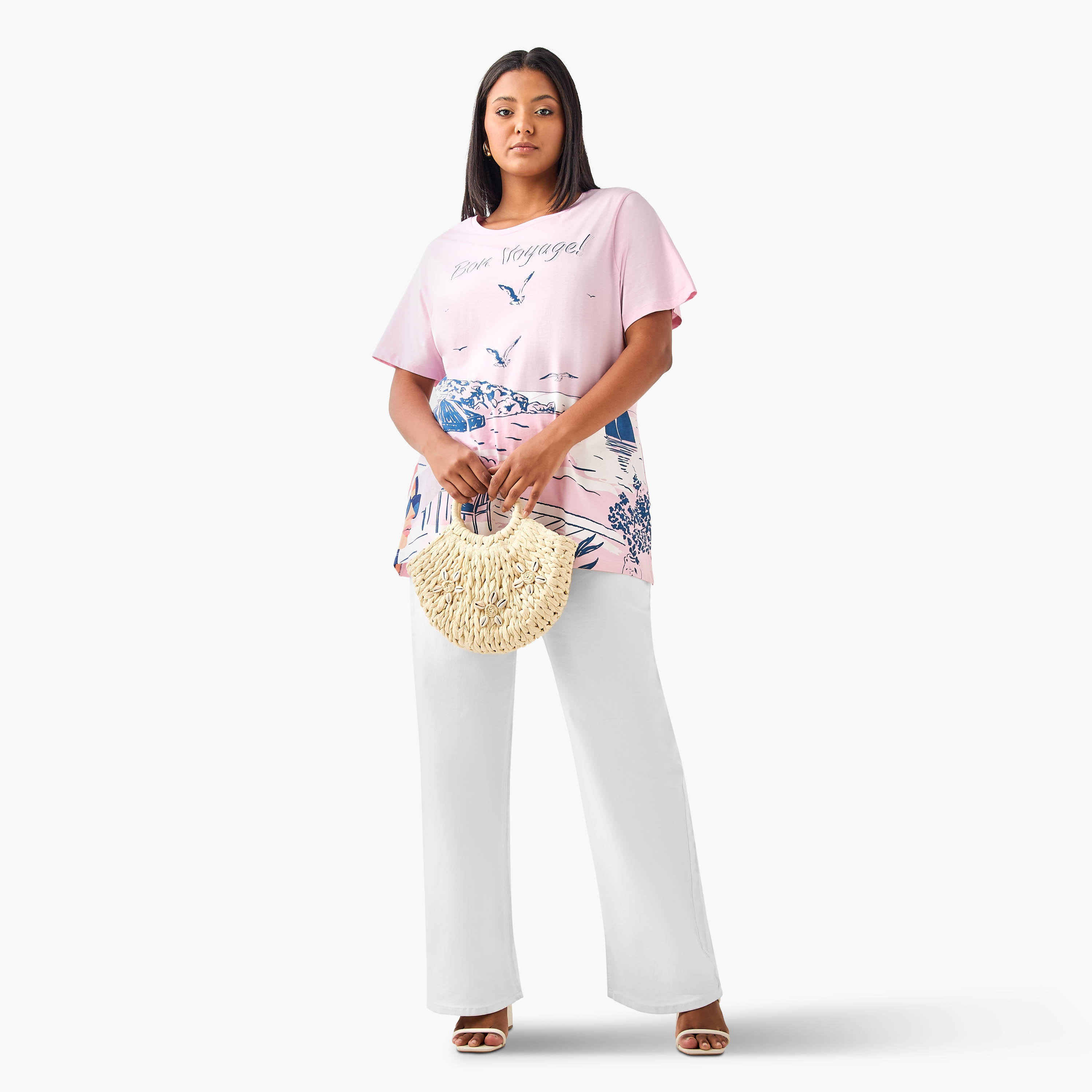 تيشيرت قطن مقاس كبير بطبعات جرافيك من أولا بوبكن-women-clothing-tshirts-image-4