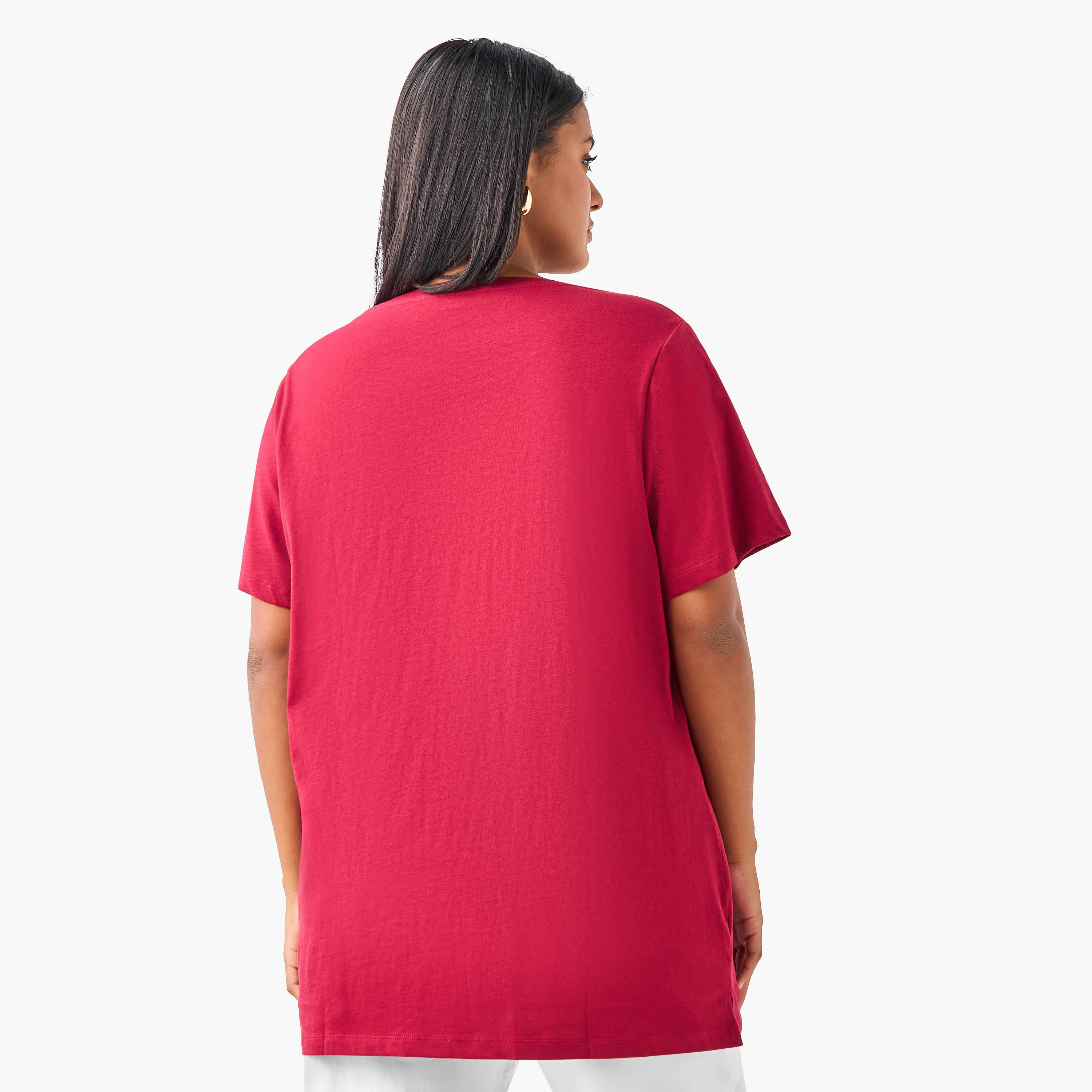 تيشيرت قطن مقاس كبير بطبعات الشعار من أولا بوبكن-women-clothing-tshirts-image-3