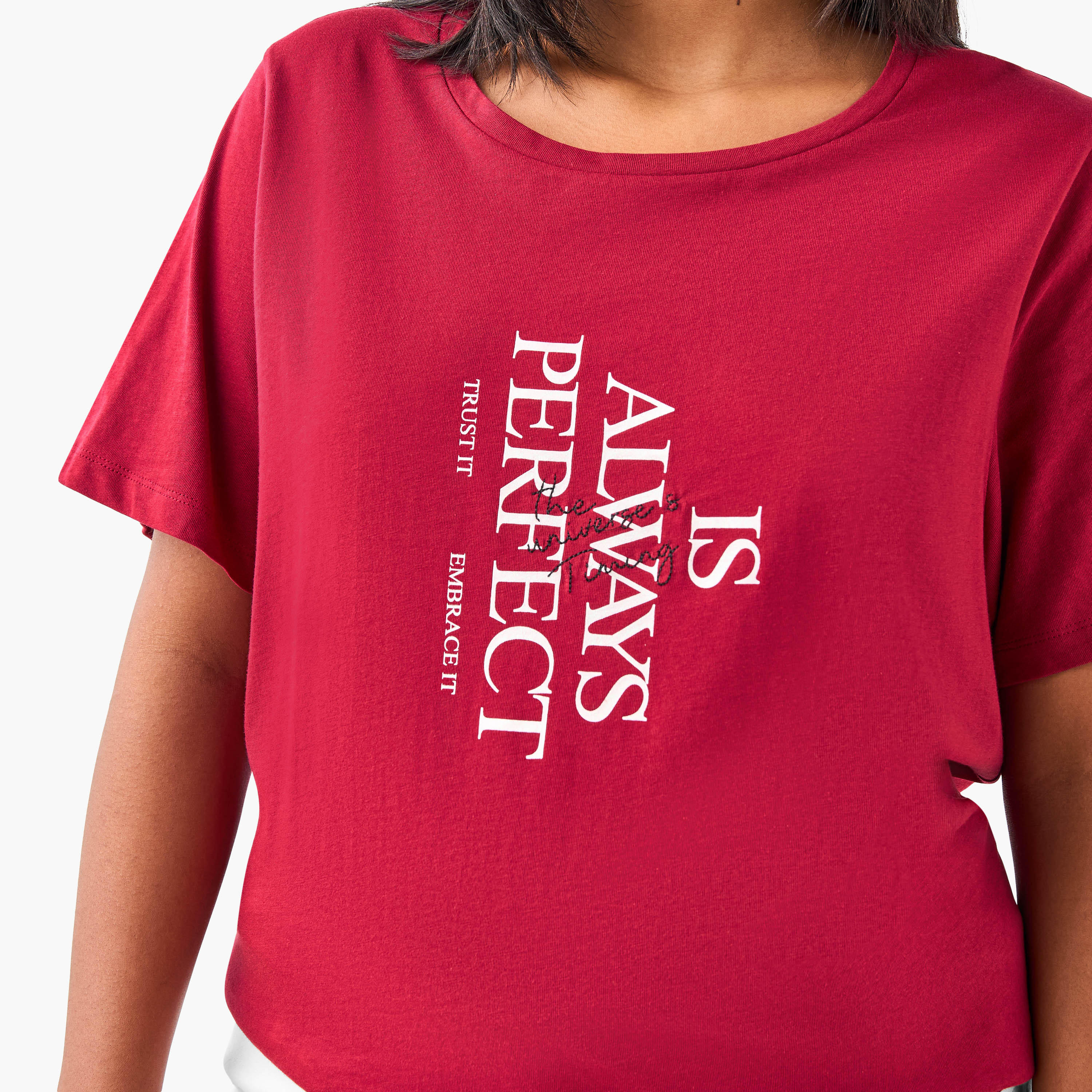 تيشيرت قطن مقاس كبير بطبعات الشعار من أولا بوبكن-women-clothing-tshirts-image-4