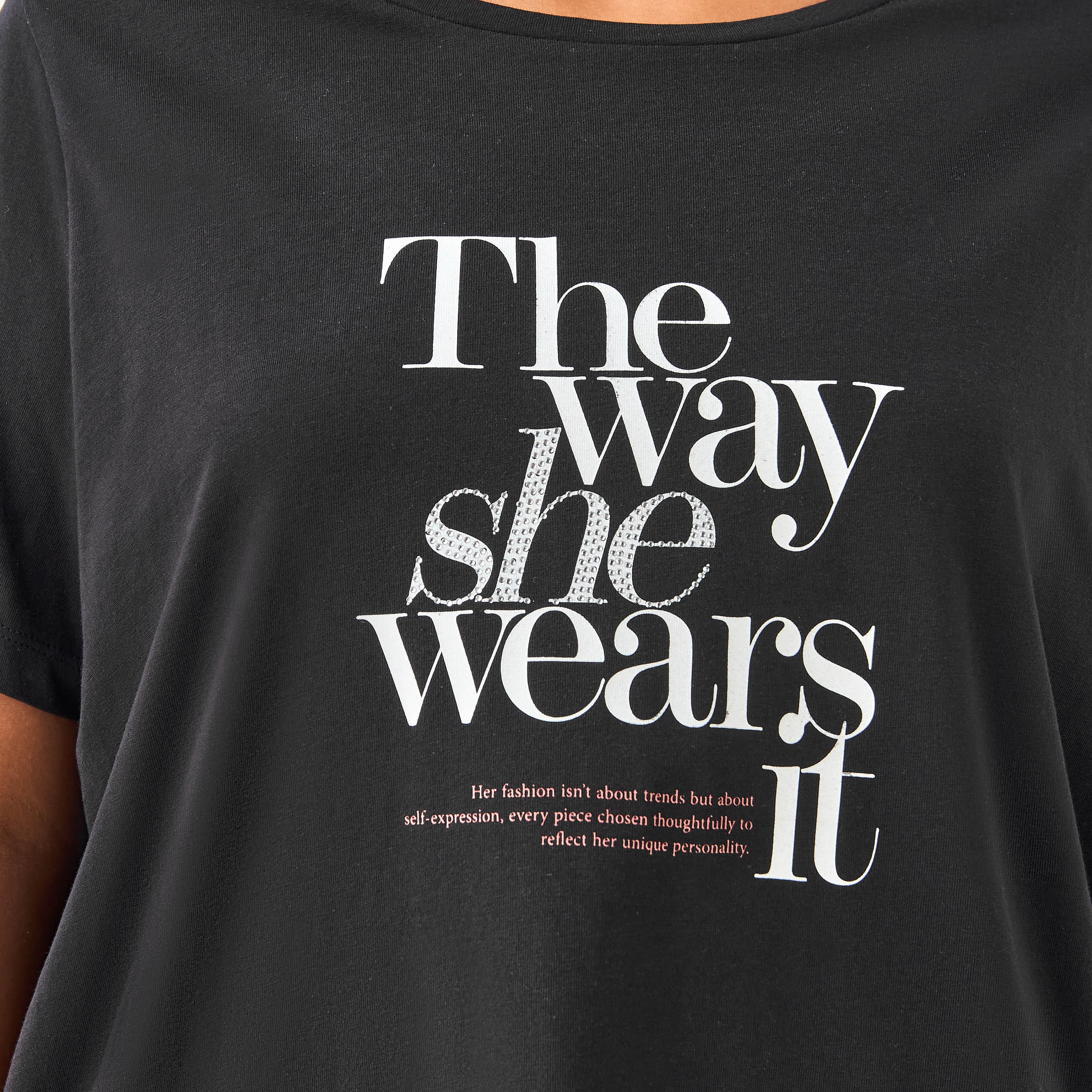 تيشيرت مقاس كبير بطبعات شعار من أولا بوبكين-women-clothing-tshirts-image-2