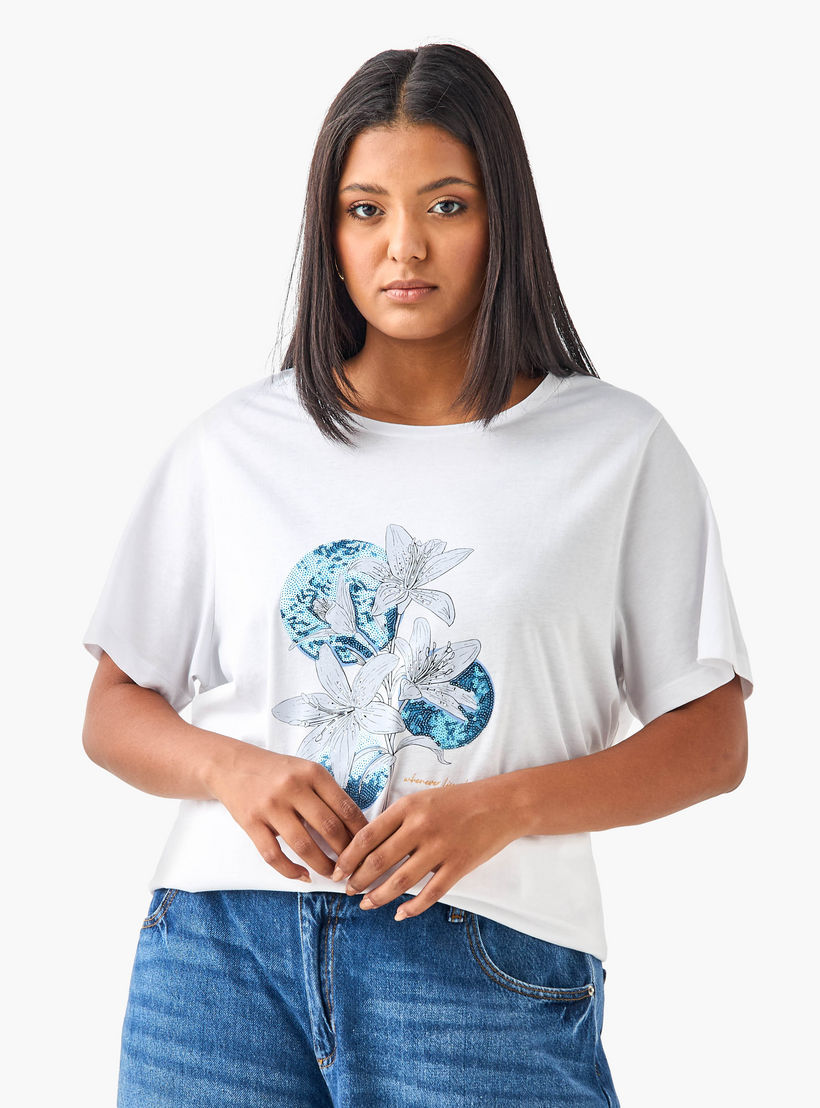 تيشيرت مقاس كبير مزين بالزهور من أولا بوبكين-women-clothing-tshirts-image-5