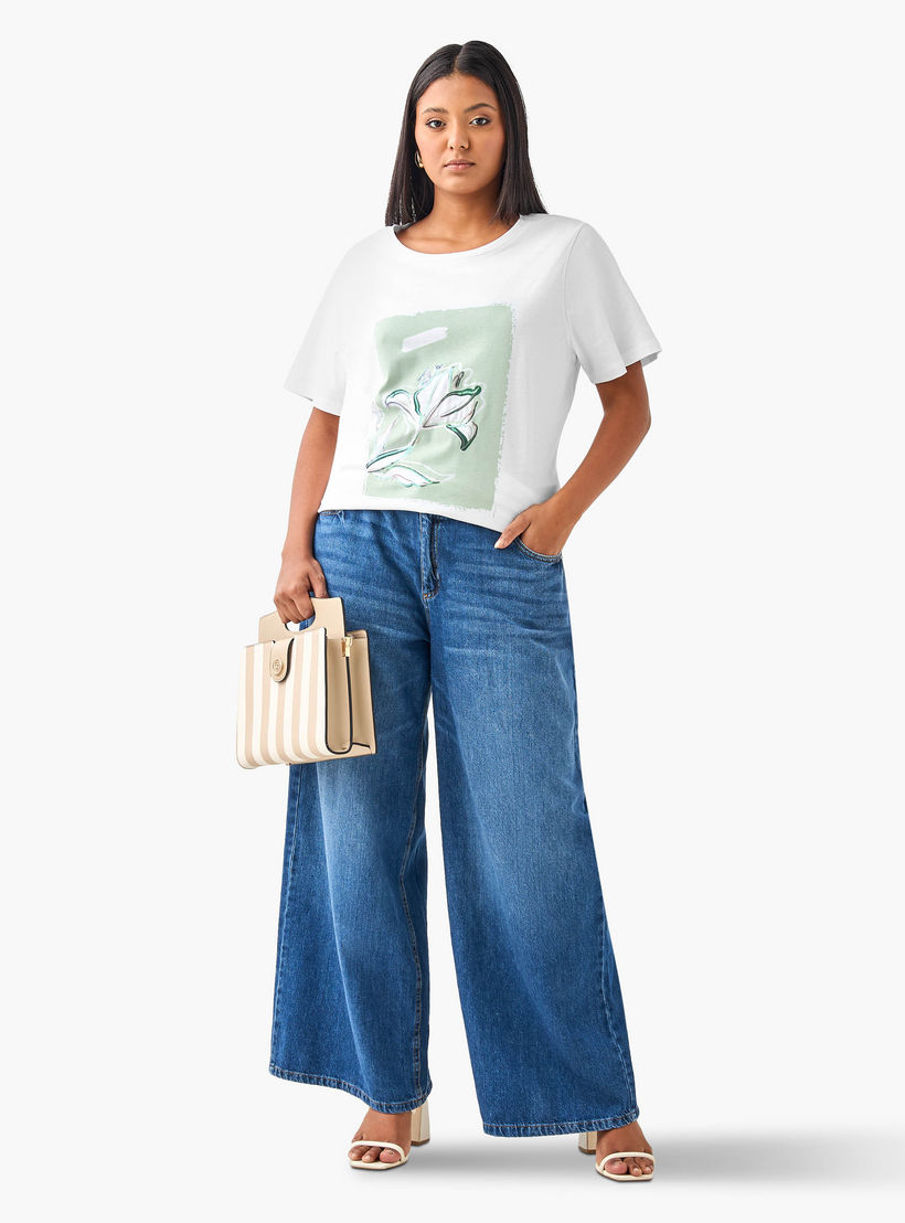 Plus Size Ulla Popken Printed T-shirt-women-clothing-tshirts-image-2