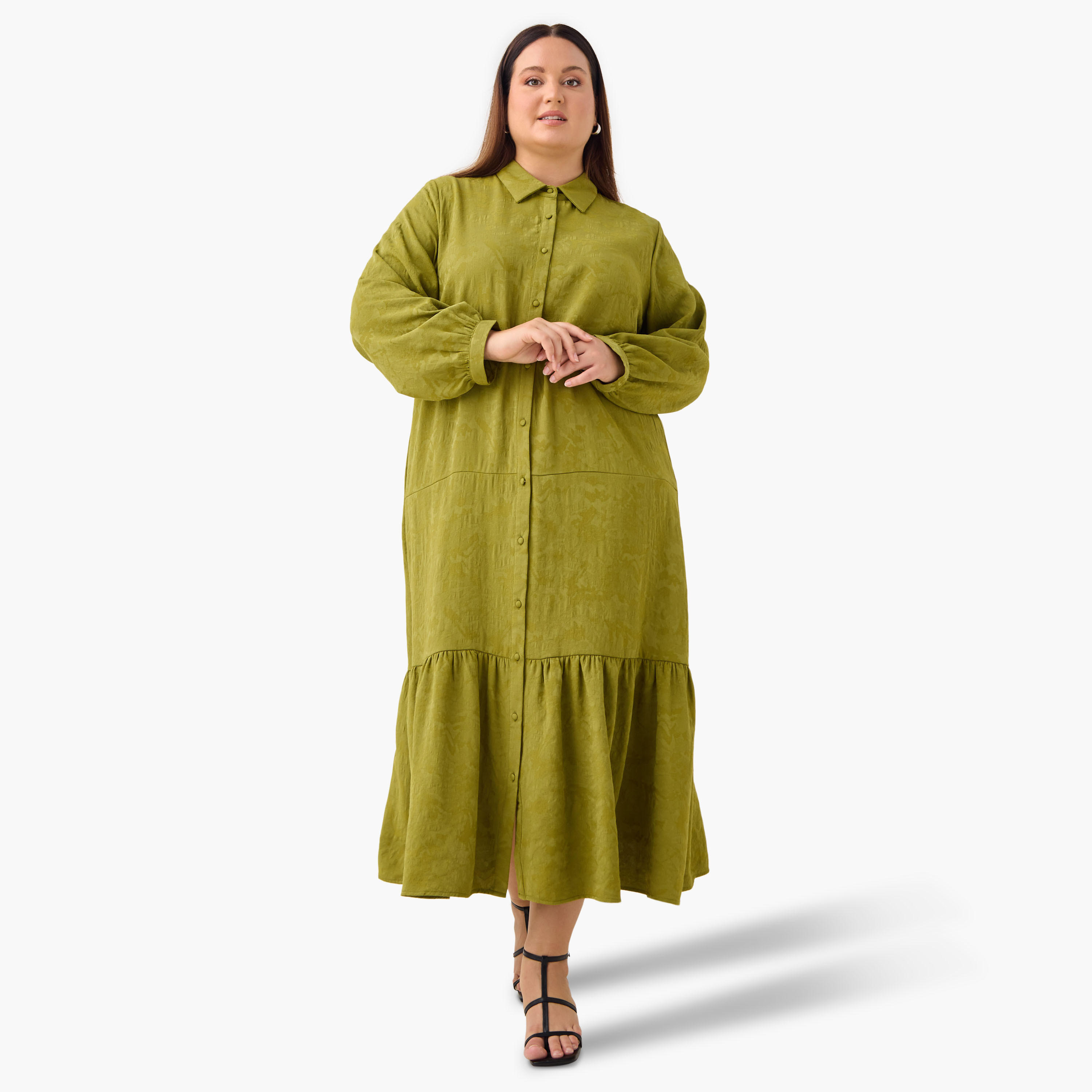 فستان ماكسي جاكار بطبقات مقاس كبير من أولا بوبكين-women-clothing-dresses-image-2