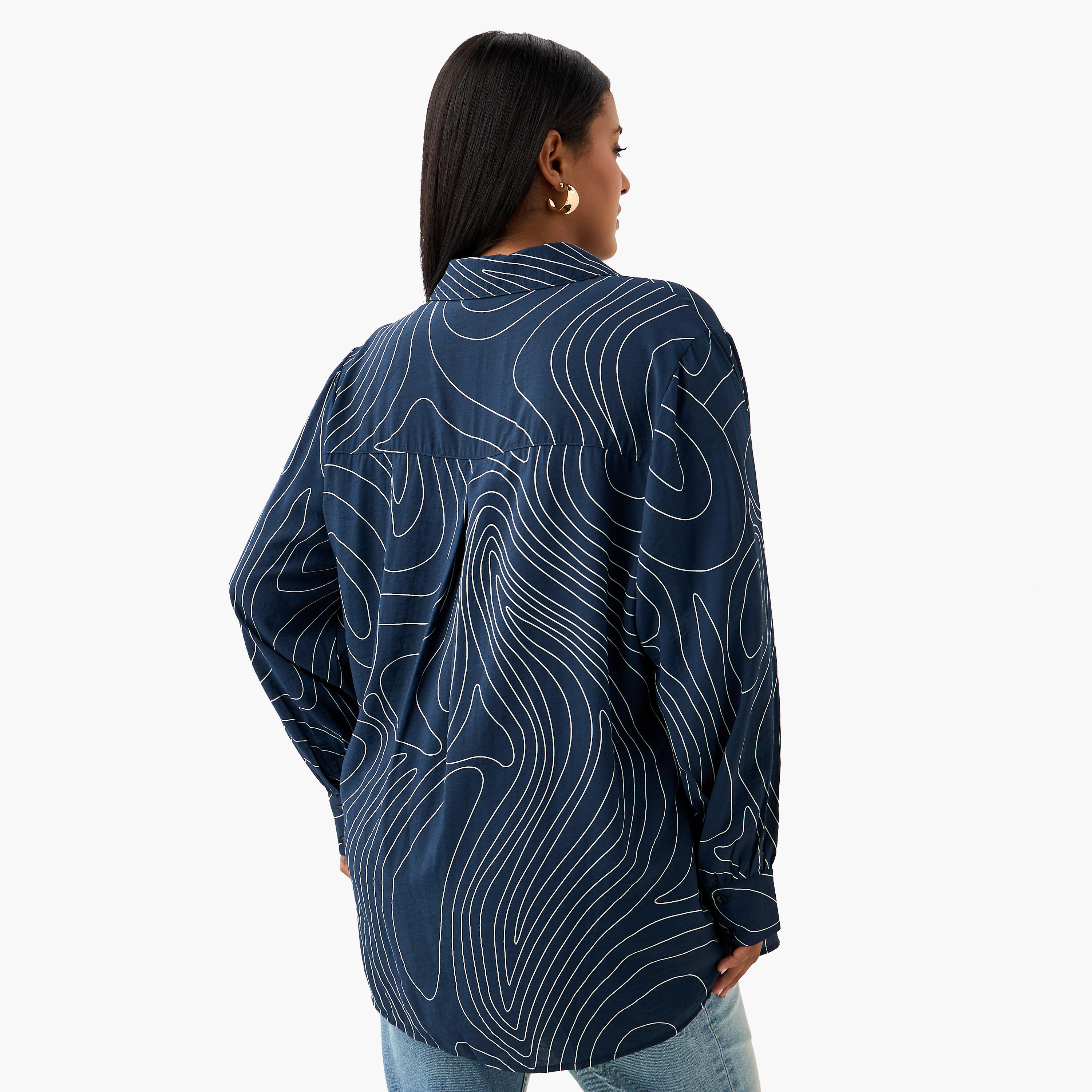 قميص بطبعات وأكمام طويلة مقاس كبير من أولا بوبكن-women-clothing-shirtsandblouses-shirts-image-3