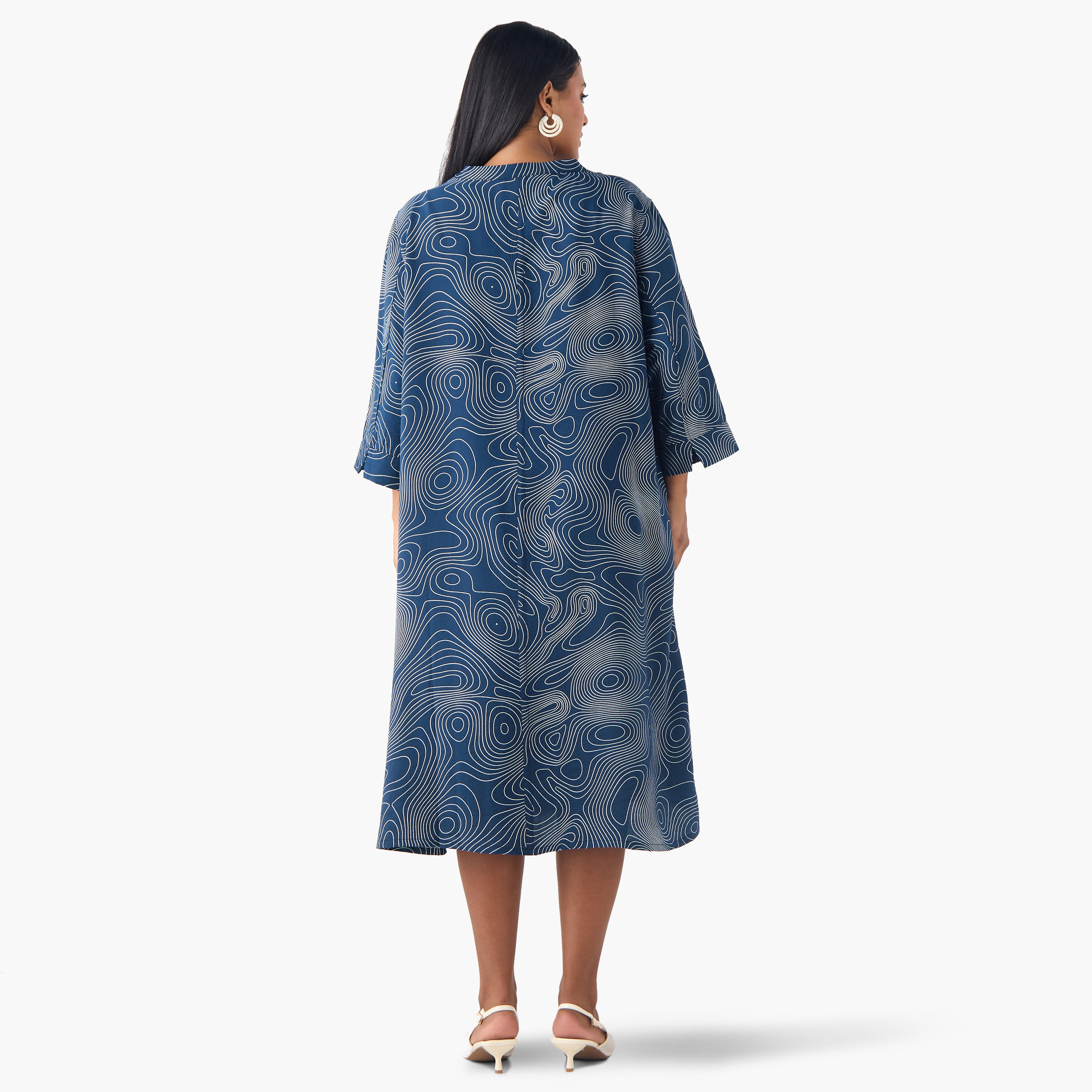 Plus Size Ulla Popken Printed A-line Dress-women-clothing-dresses-image-3