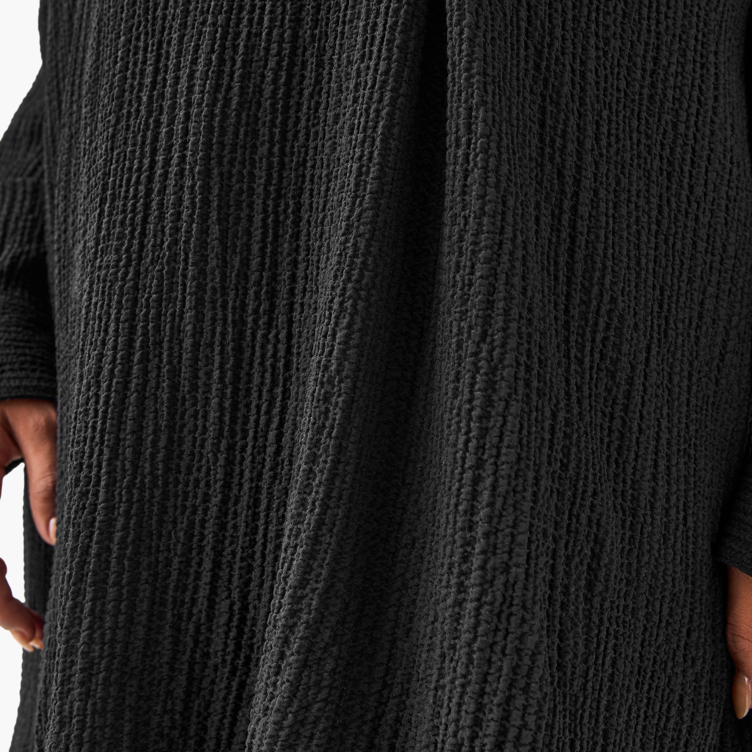 Plus Size Ulla Popken Regular Fit Textured Shirt with Long Sleeves-women-clothing-shirtsandblouses-shirts-image-5