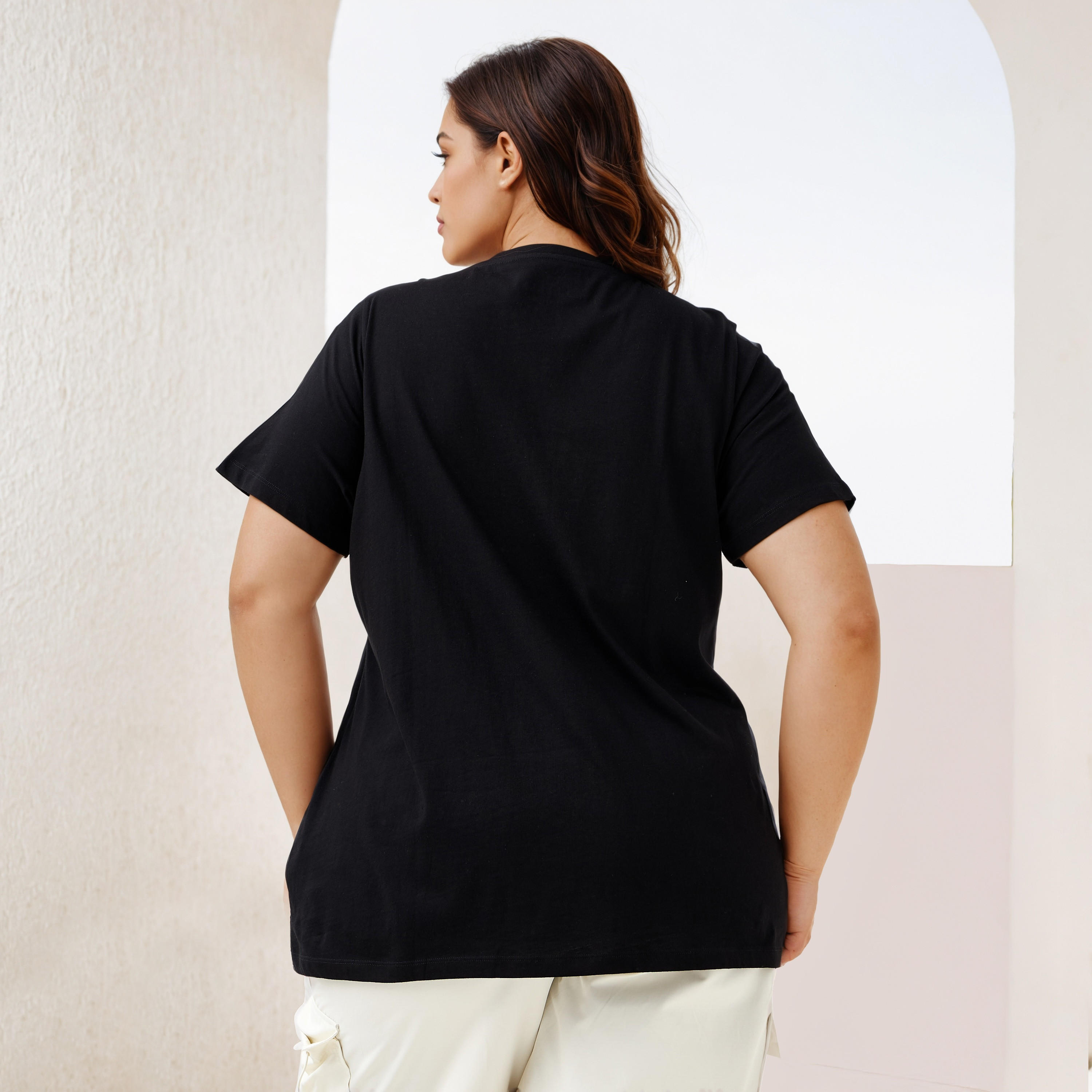 Plus Size Ulla Popken Slogan Print T-shirt-women-clothing-tshirts-image-4