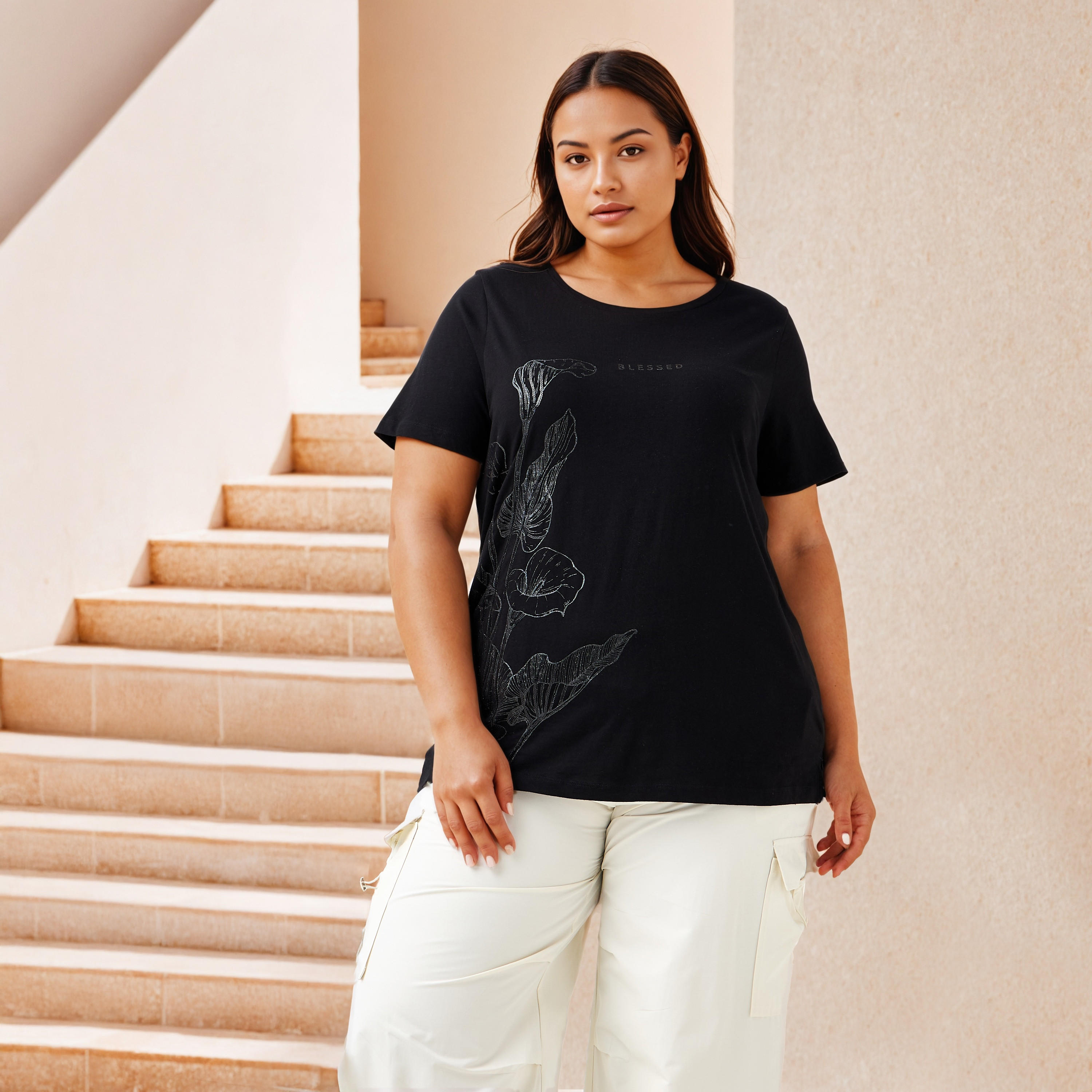 Plus Size Ulla Popken Printed T-shirt-women-clothing-tshirts-image-1