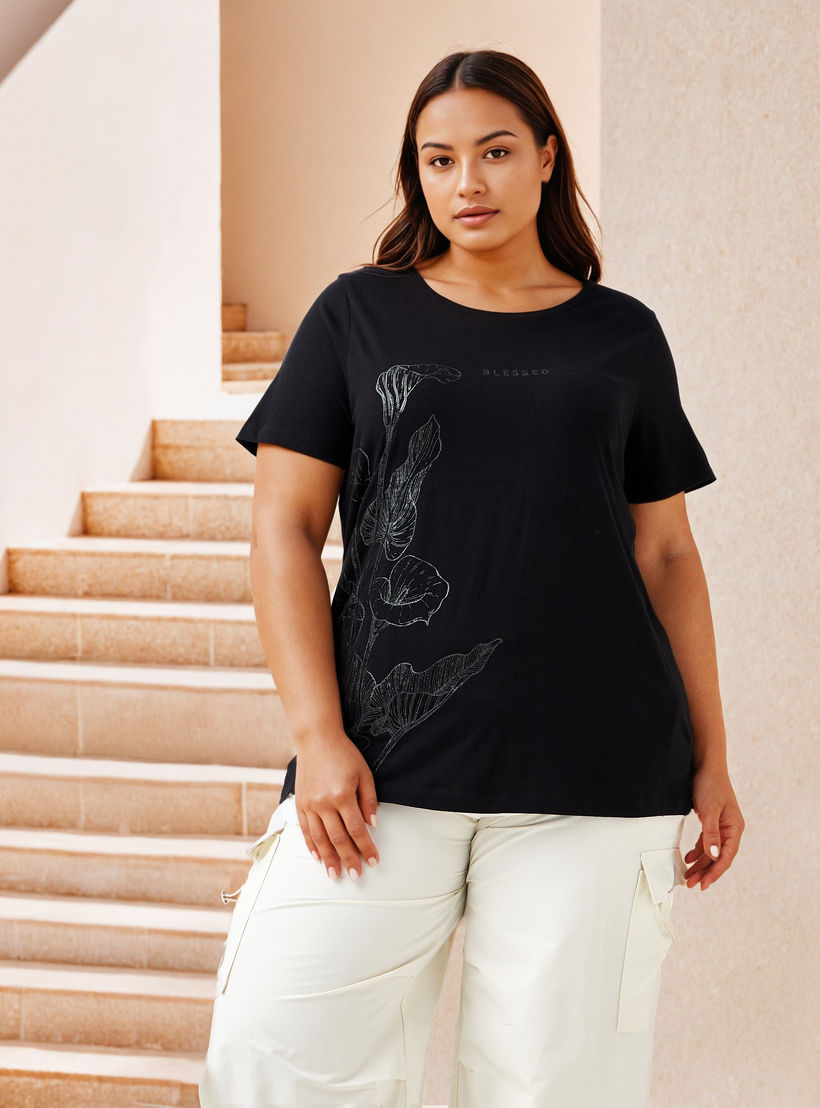 Plus Size Ulla Popken Printed T-shirt-women-clothing-tshirts-image-1