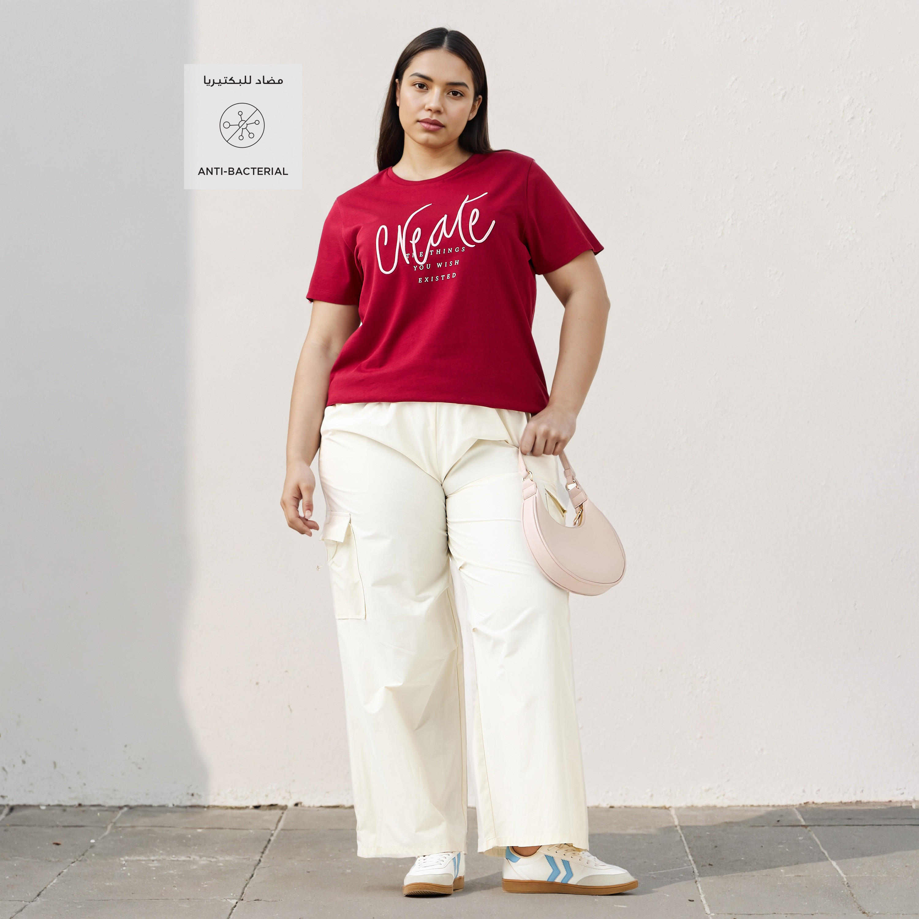 Plus Size Ulla Popken Slogan Print T-shirt-women-clothing-tshirts-image-2