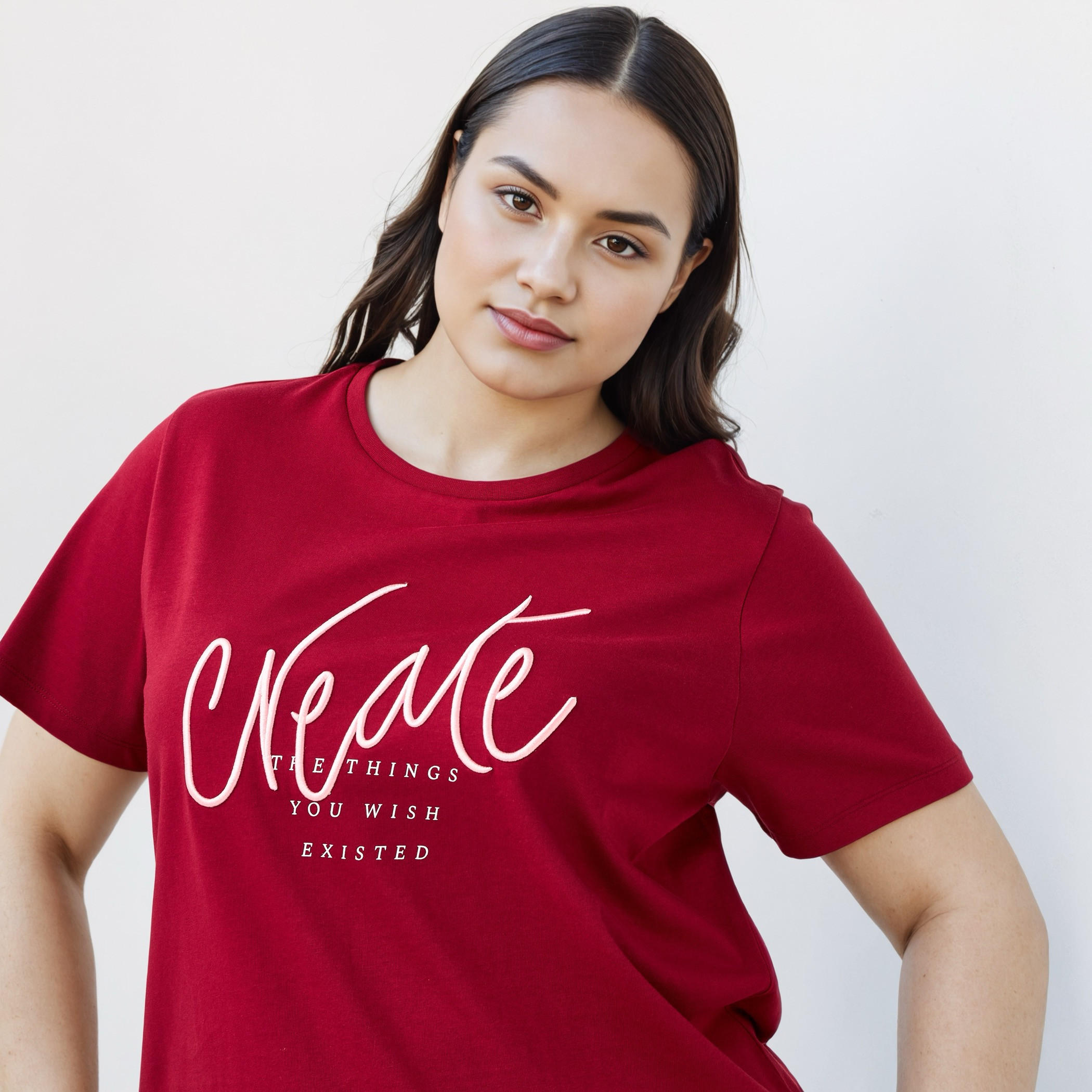 Plus Size Ulla Popken Slogan Print T-shirt-women-clothing-tshirts-image-4