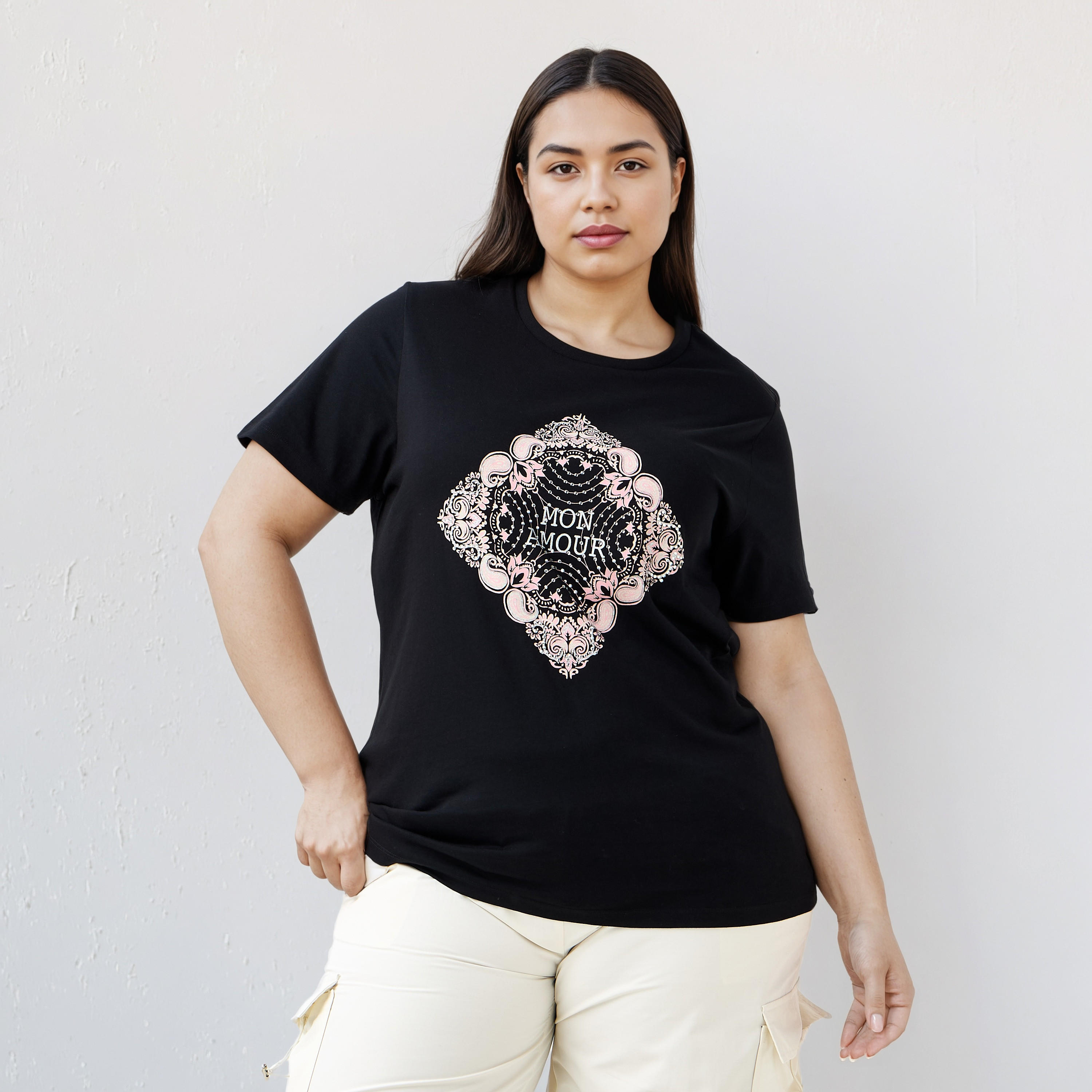 Plus Size Ulla Popken Graphic Print Cotton T-shirt-women-clothing-tshirts-image-1