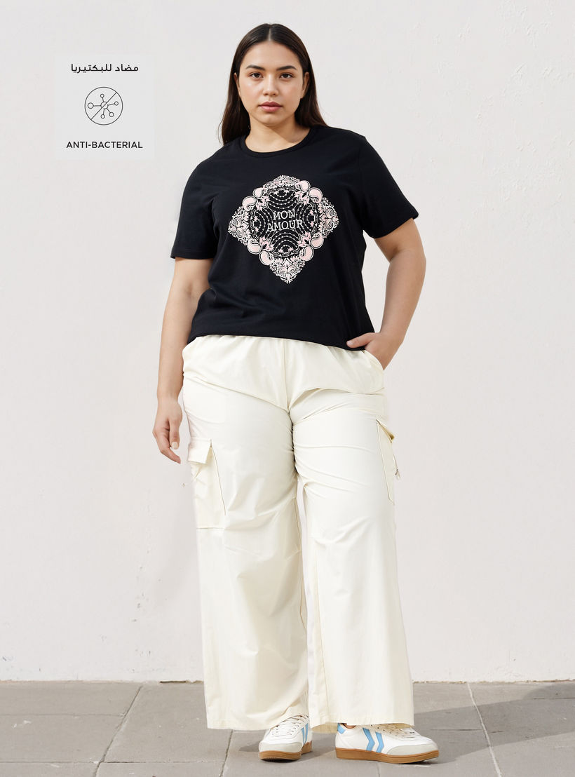 تيشيرت قطن مقاس كبير بطبعات جرافيك من أولا بوبكن-women-clothing-tshirts-image-2