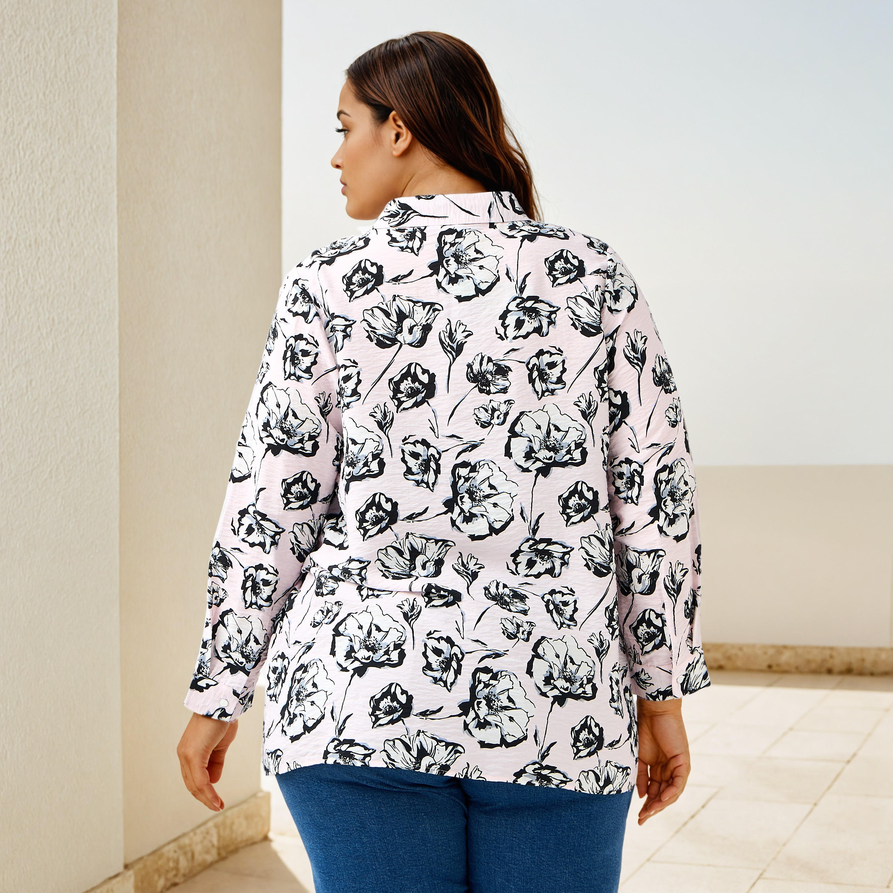 Plus Size Ulla Popken Floral Print Shirt-women-clothing-shirtsandblouses-shirts-image-3