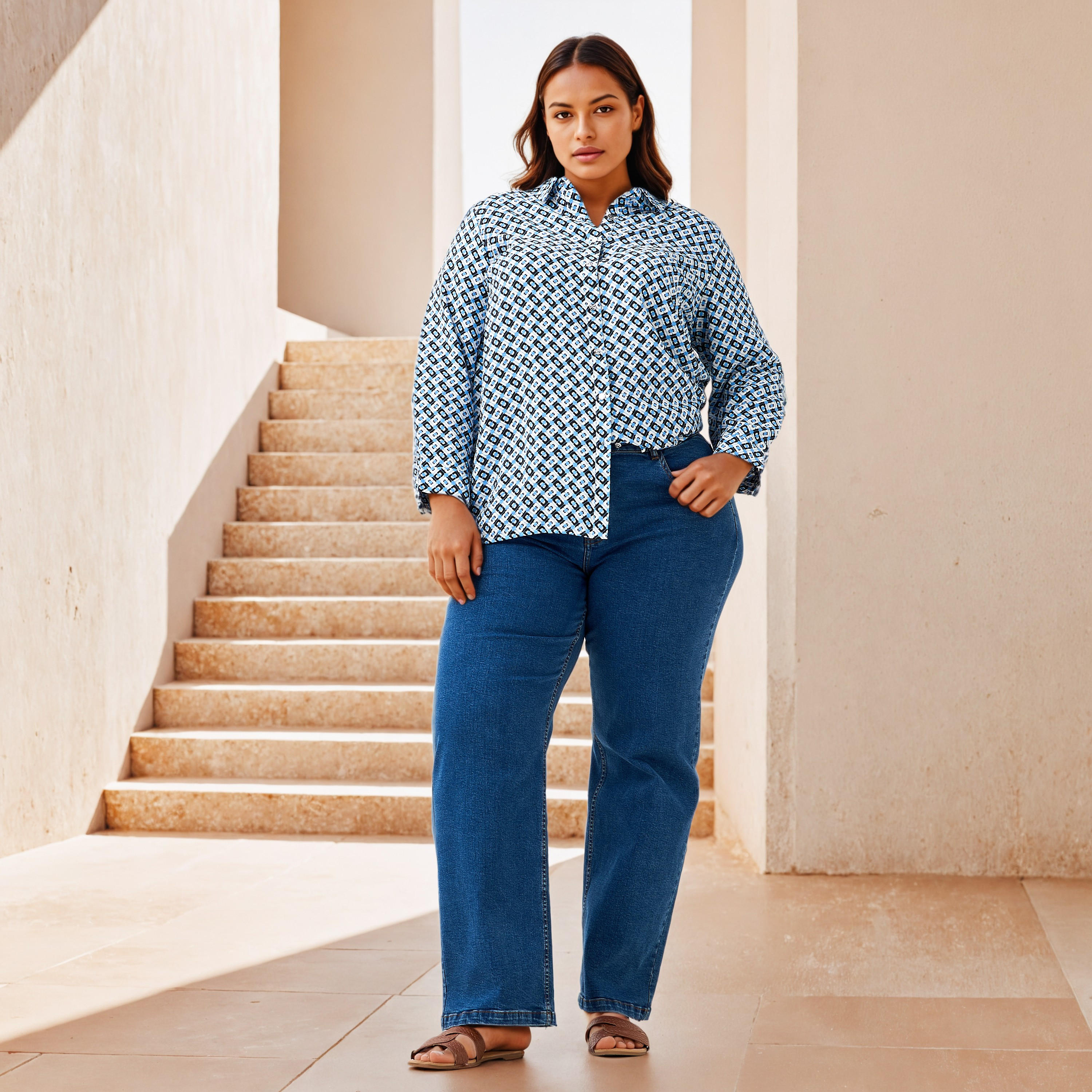 قميص مقاس كبير بطبعات من أولا بوبكن-women-clothing-shirtsandblouses-shirts-image-4