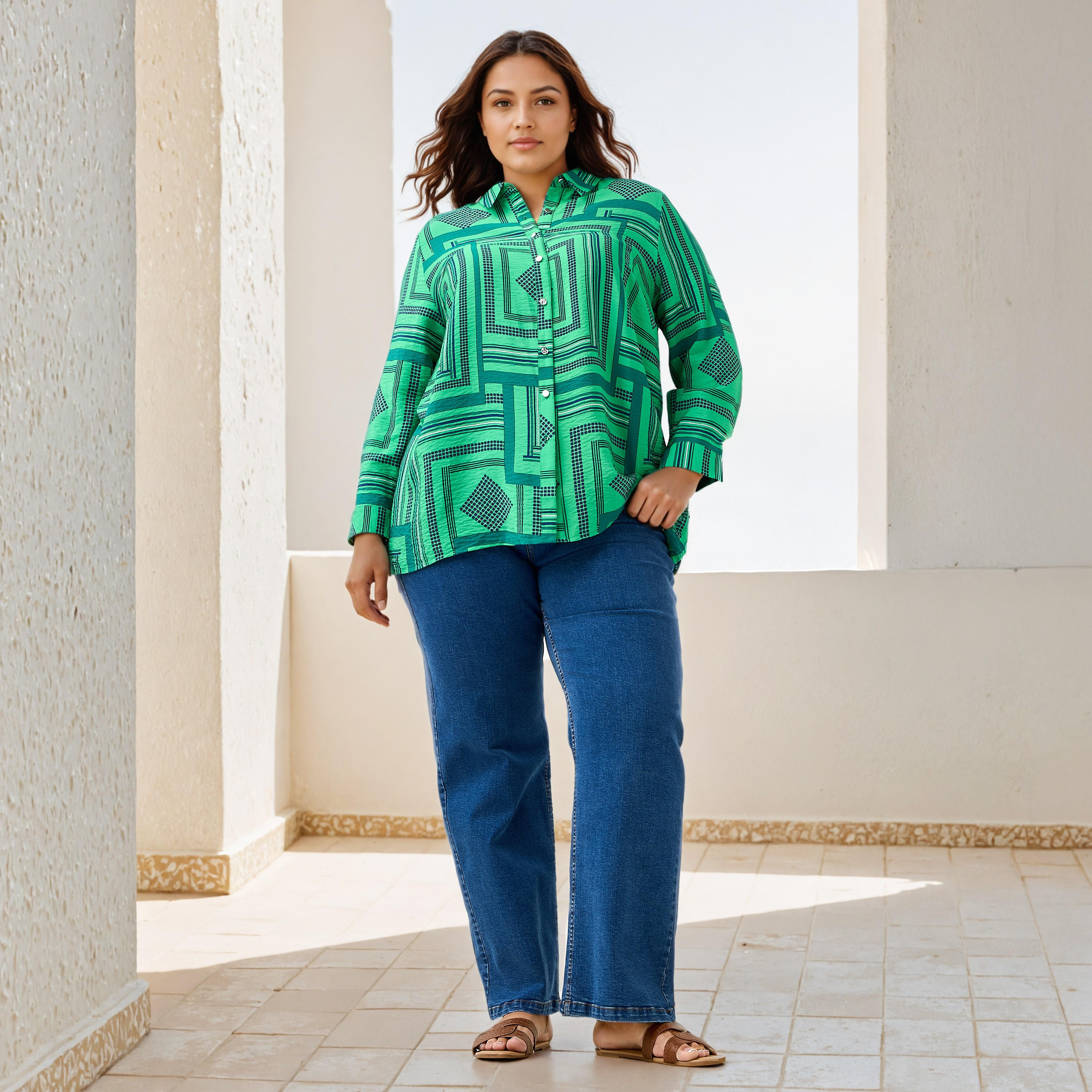 قميص مقاس كبير بطبعات من أولا بوبكن-women-clothing-shirtsandblouses-shirts-image-4